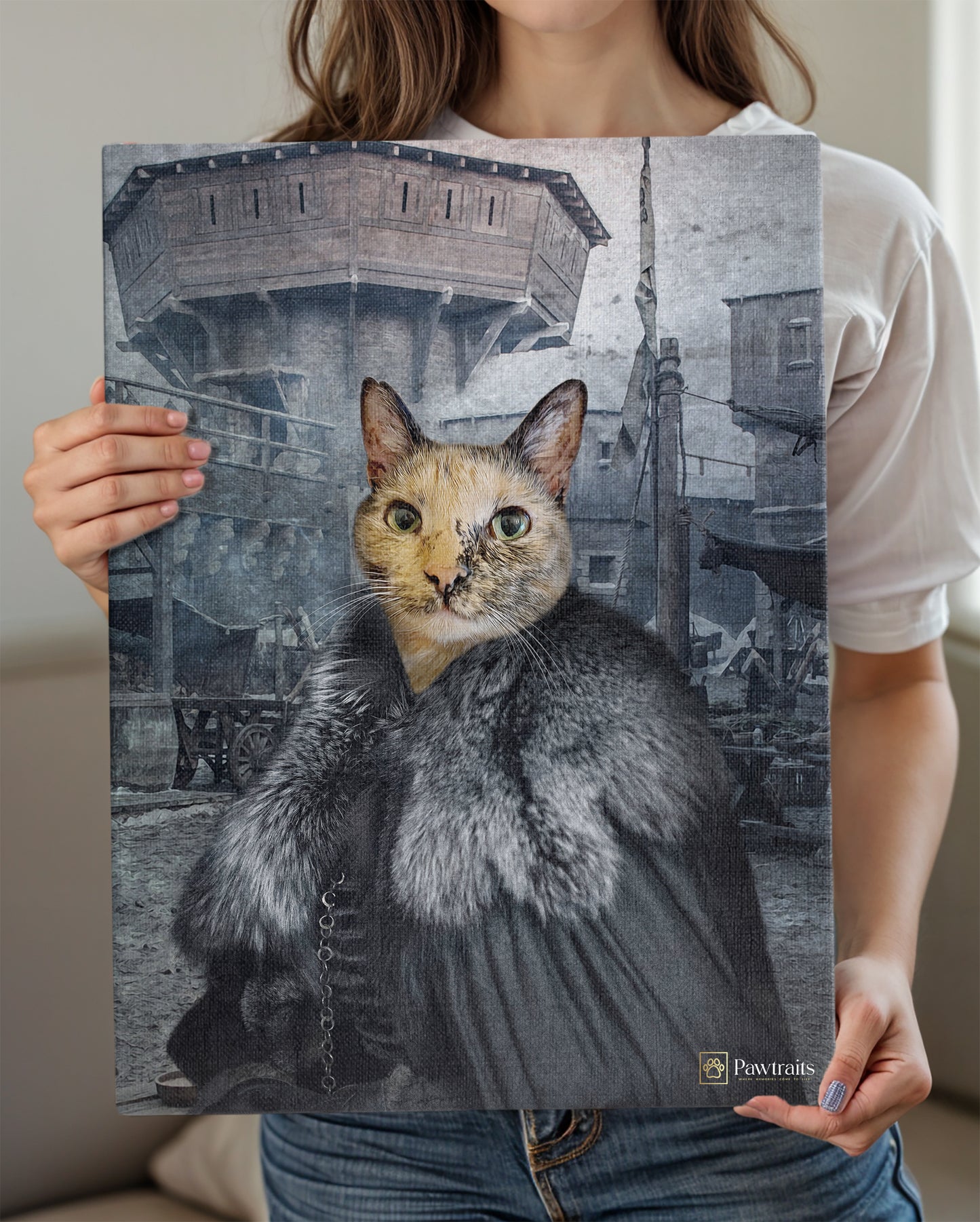 Fur of the Iron Throne - Персонализиран портрет на канвас