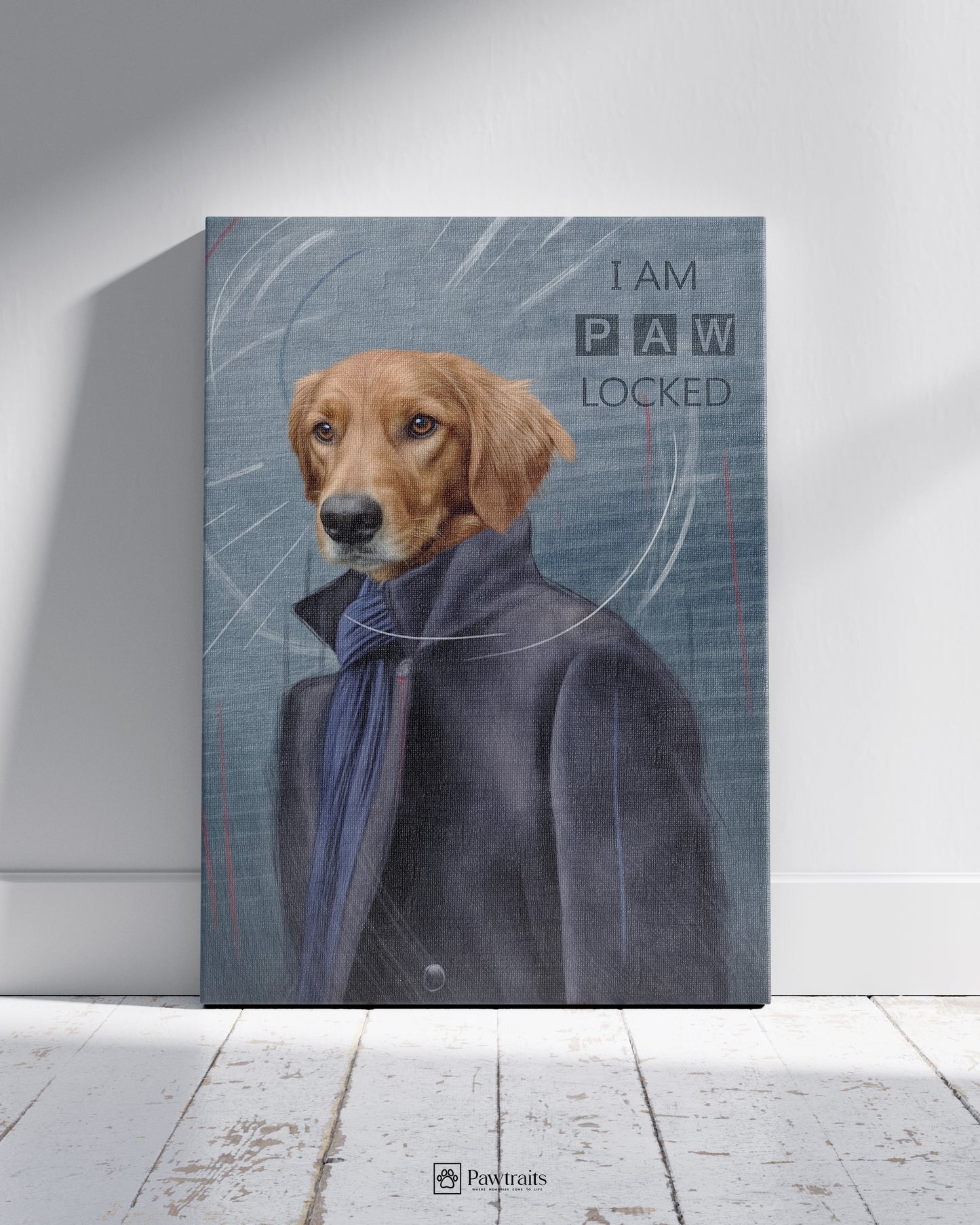 Sherlock Bones - Персонализиран портрет на канвас
