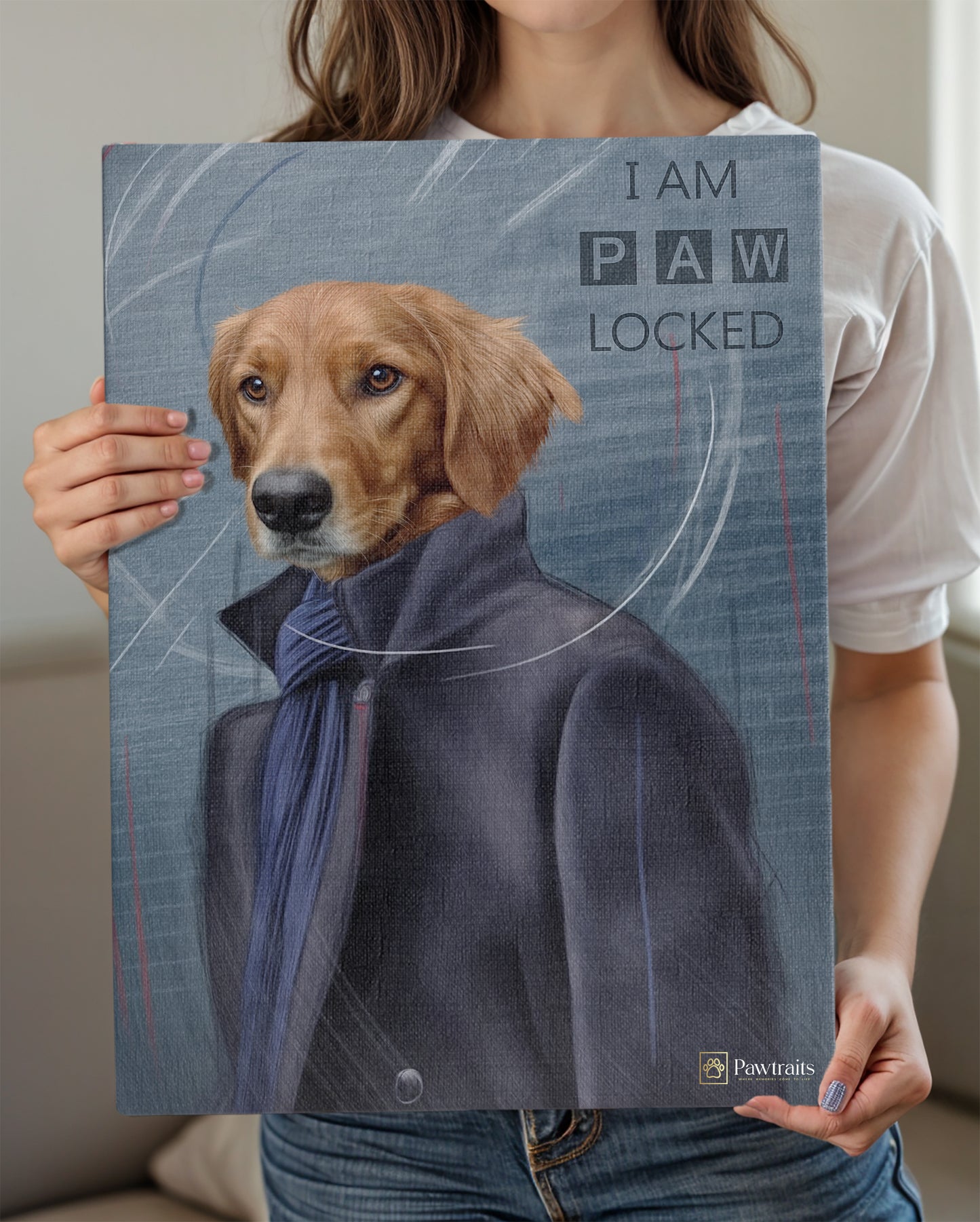 Sherlock Bones - Персонализиран портрет на канвас