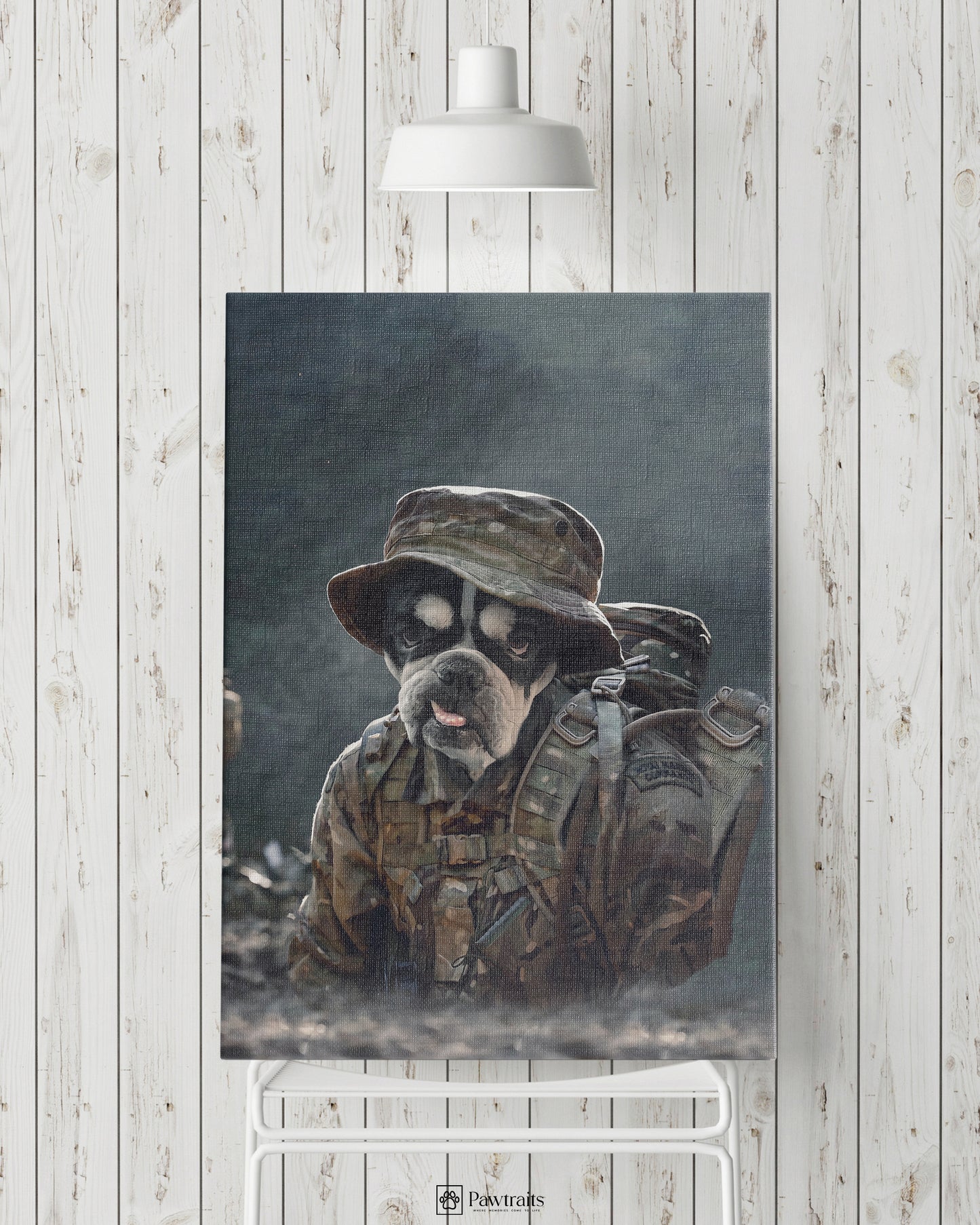 K9 Soldier - Персонализиран портрет на канвас