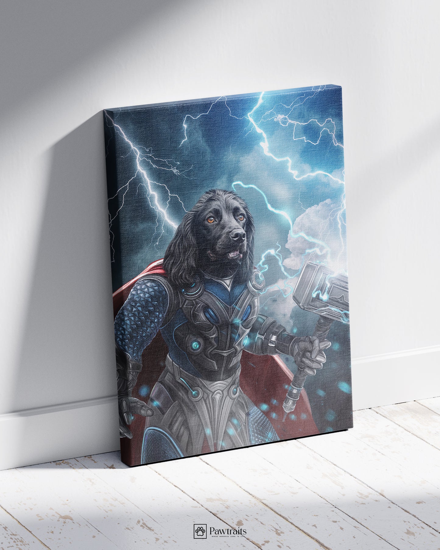Fur God of Thunder - Персонализиран портрет на канвас