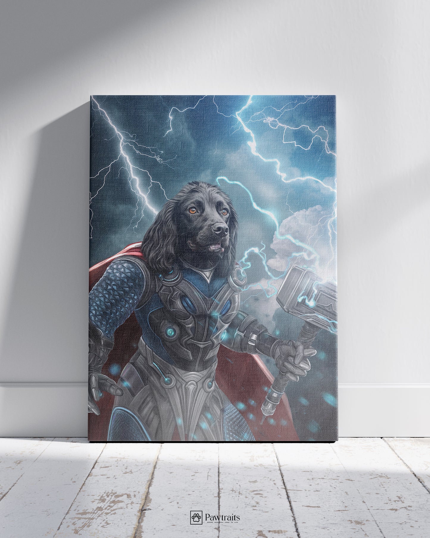 Fur God of Thunder - Персонализиран портрет на канвас