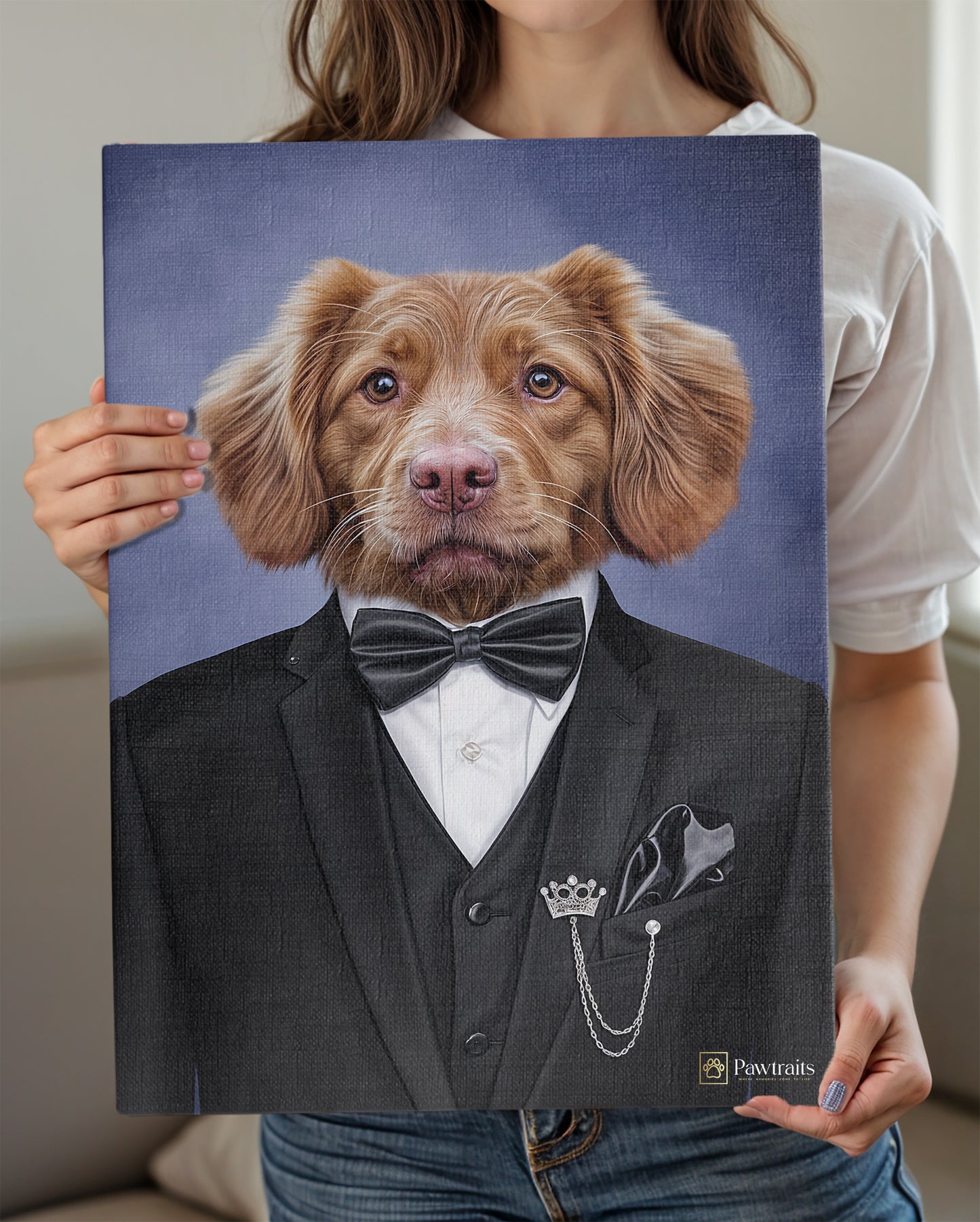 The Noble Pooch - Персонализиран портрет на канвас