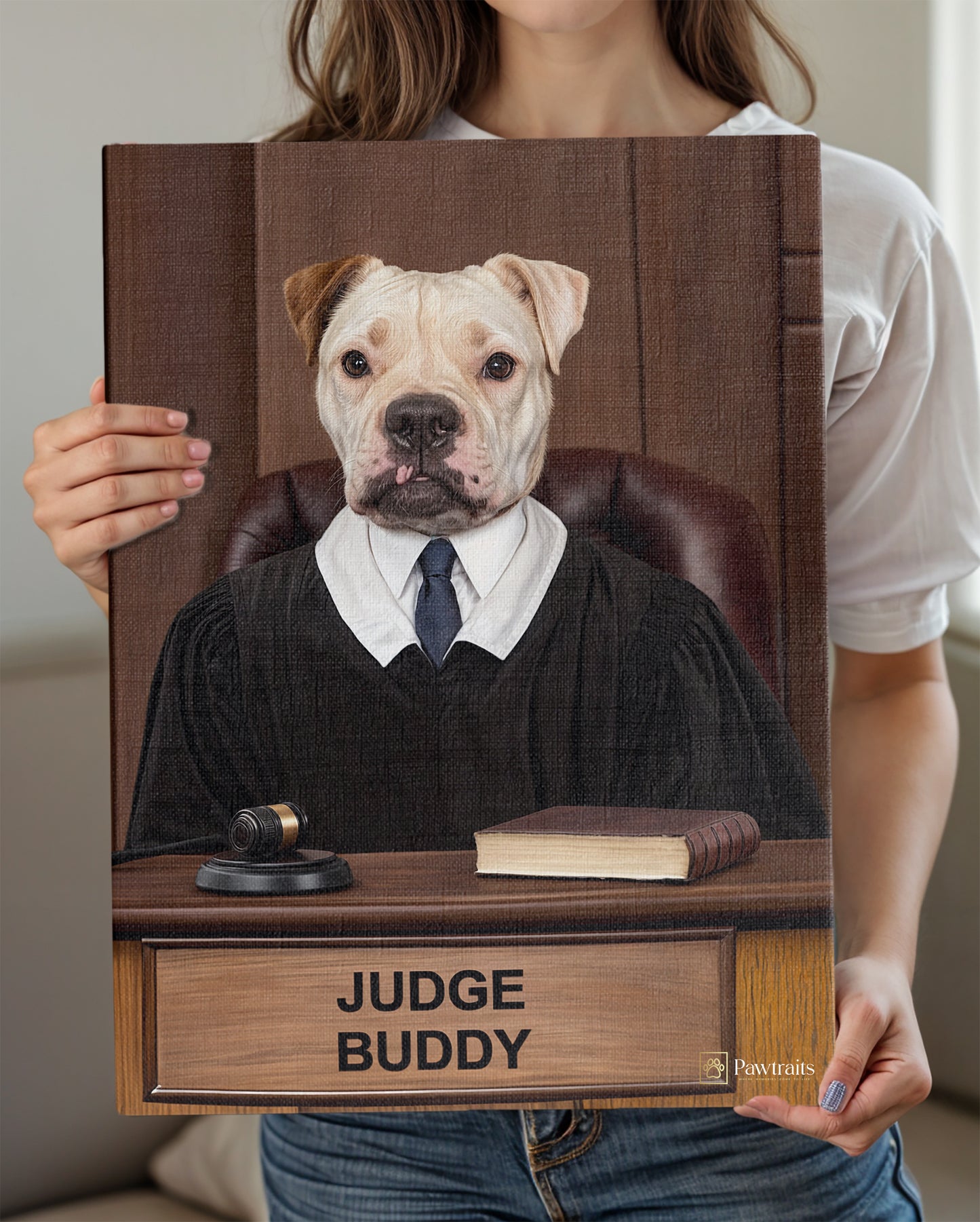 Court Canine - Персонализиран портрет на канвас
