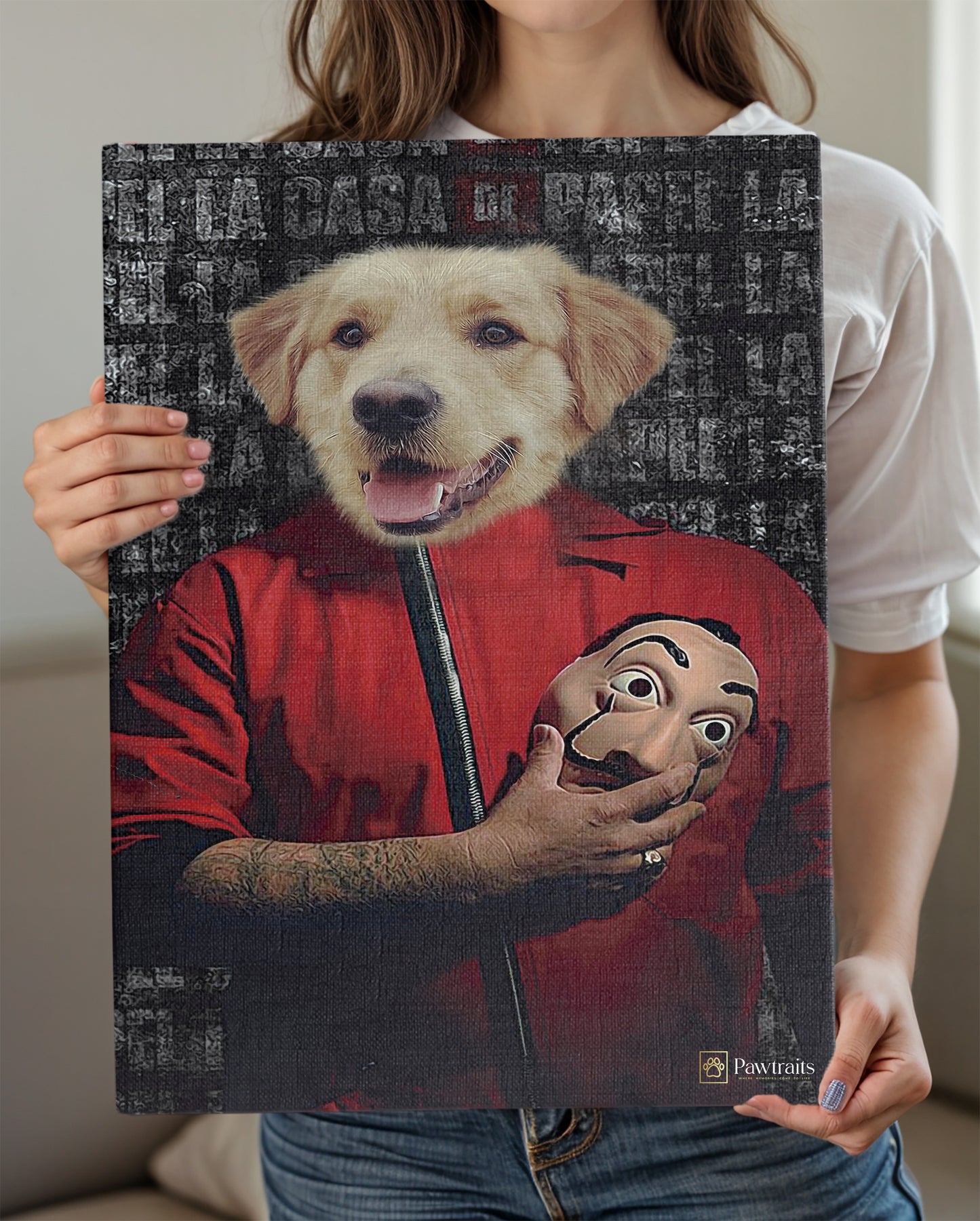 The Heist Pup - Персонализиран портрет на канвас