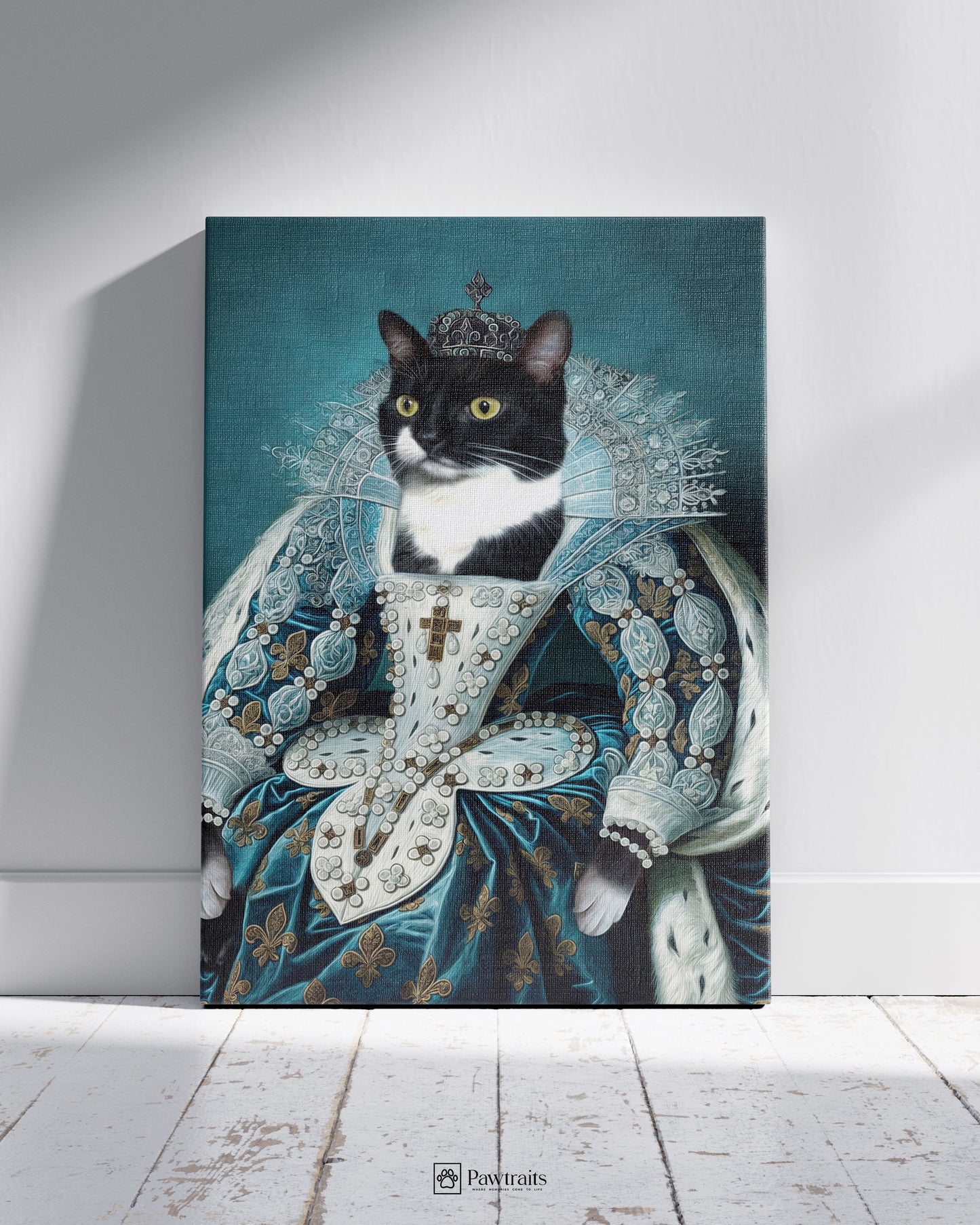 Blue Queen - Персонализиран портрет на канвас