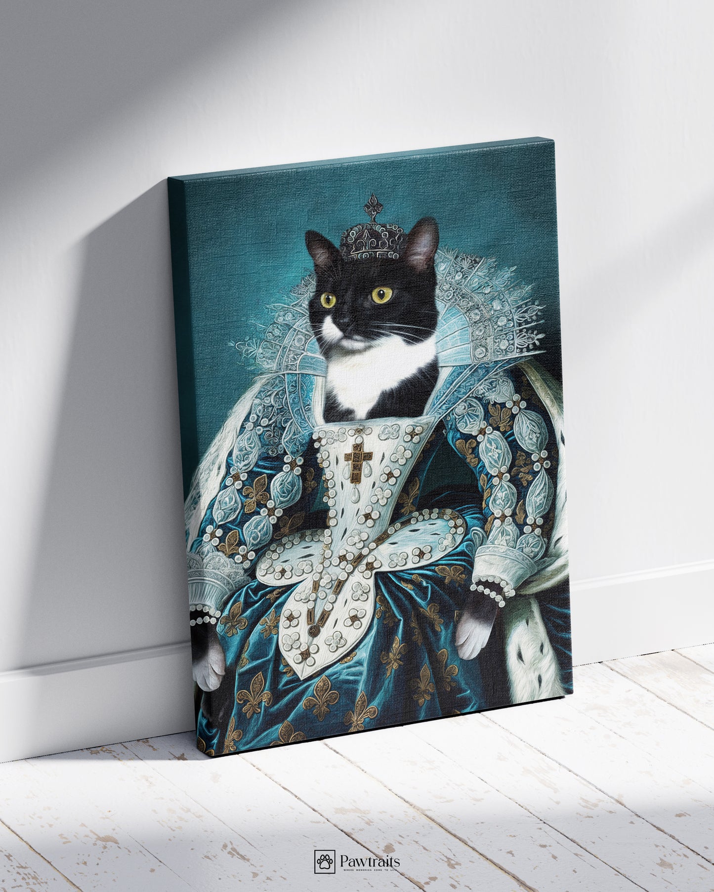 Blue Queen - Персонализиран портрет на канвас