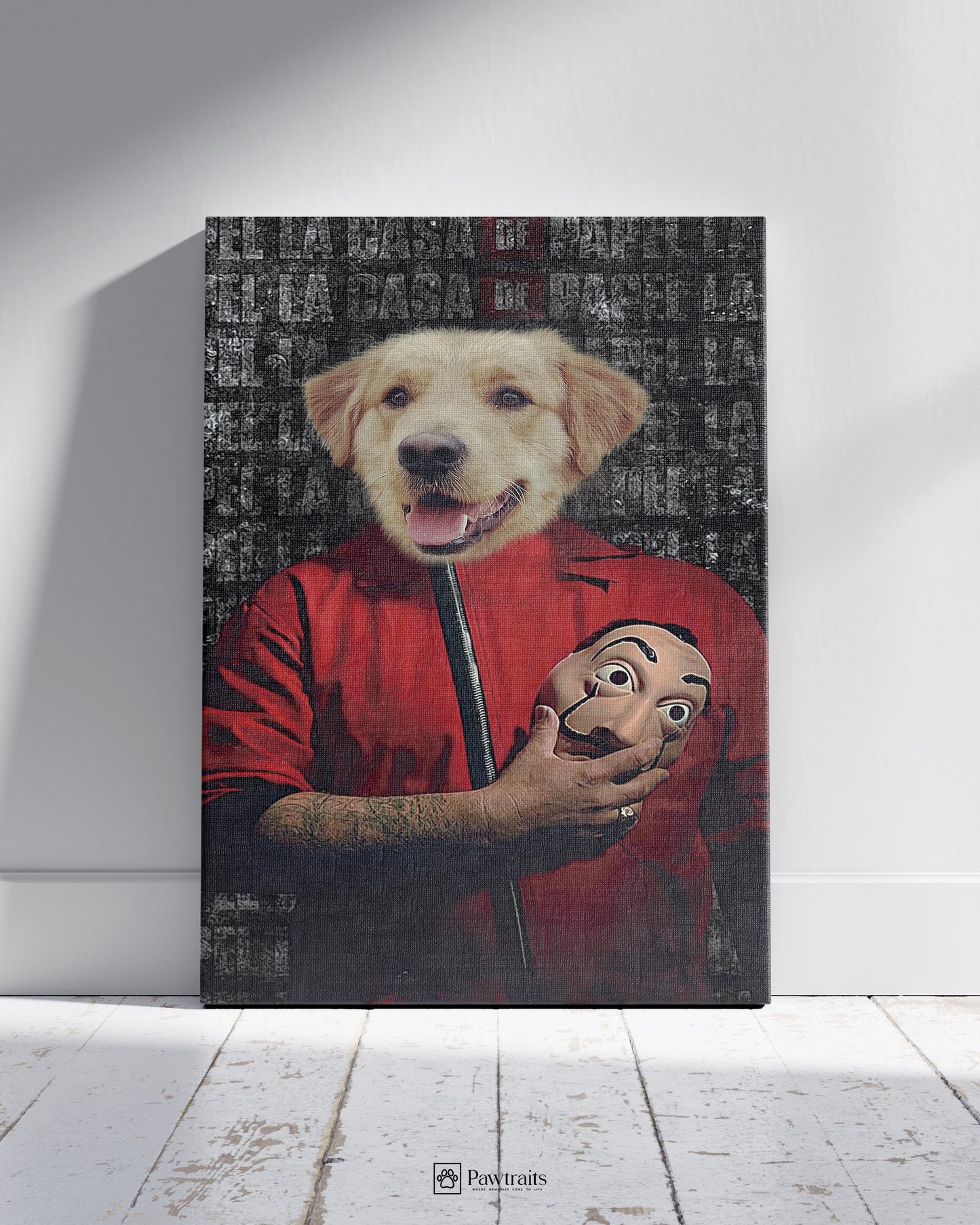 The Heist Pup - Персонализиран портрет на канвас