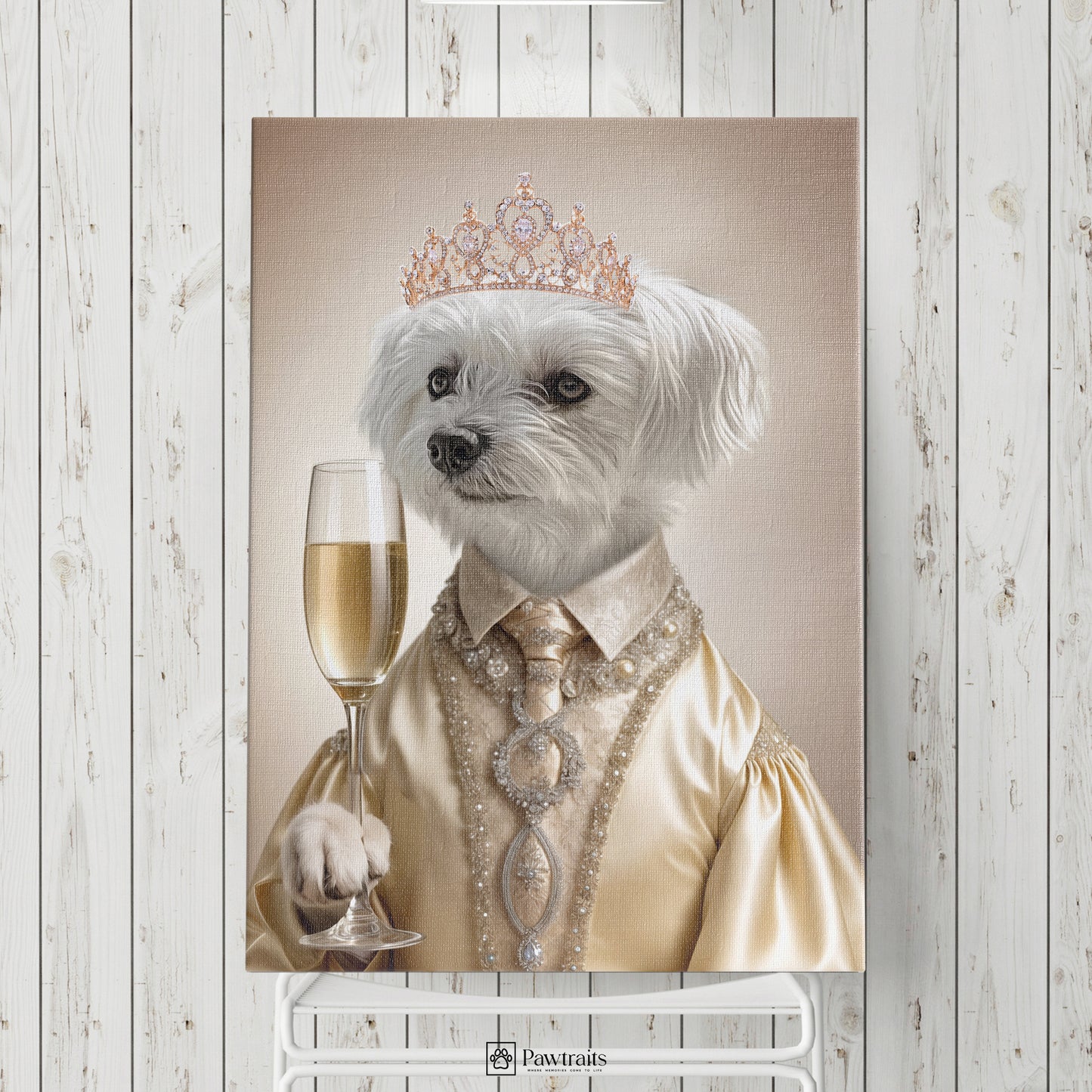 Champagne - Персонализиран портрет на канвас