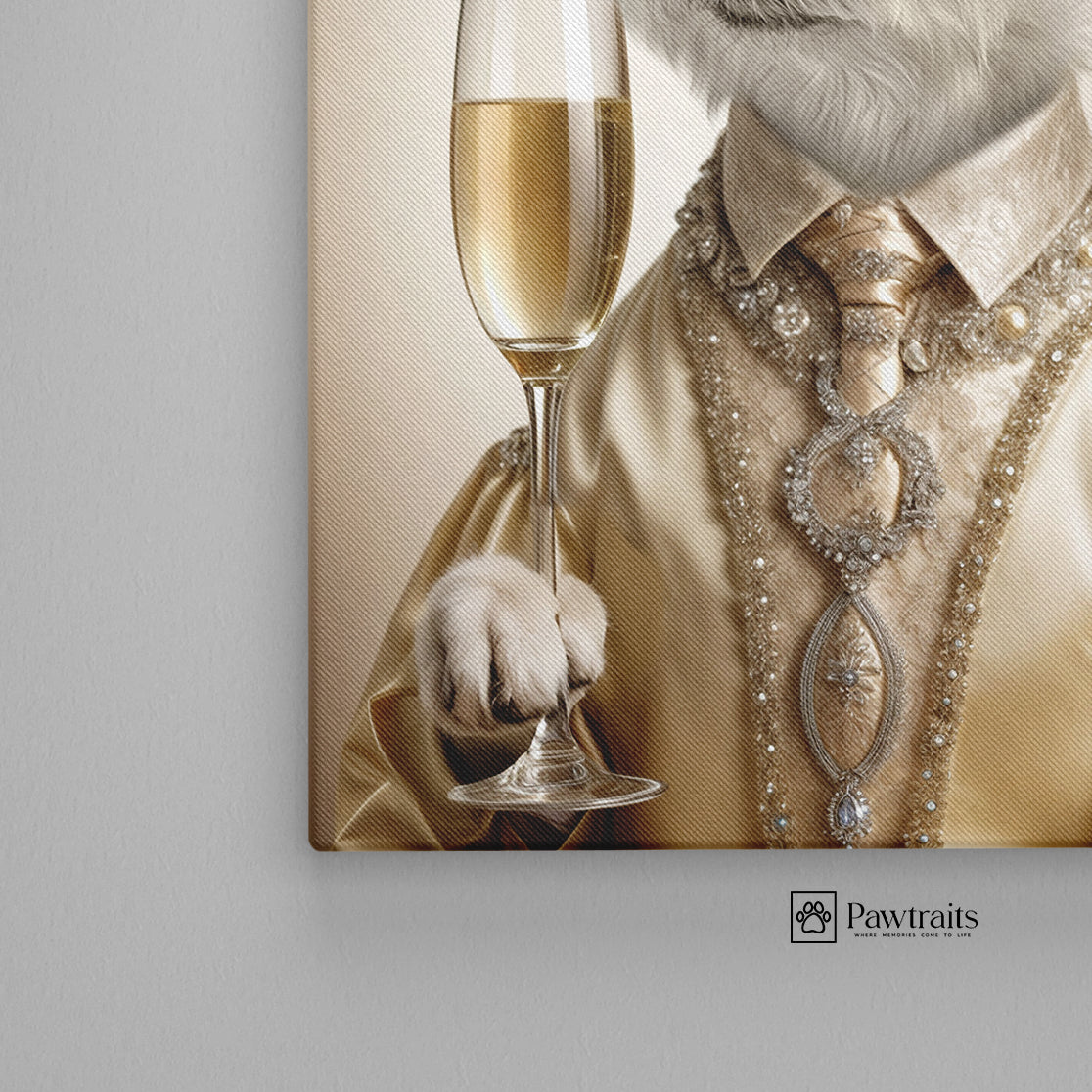 Champagne - Персонализиран портрет на канвас