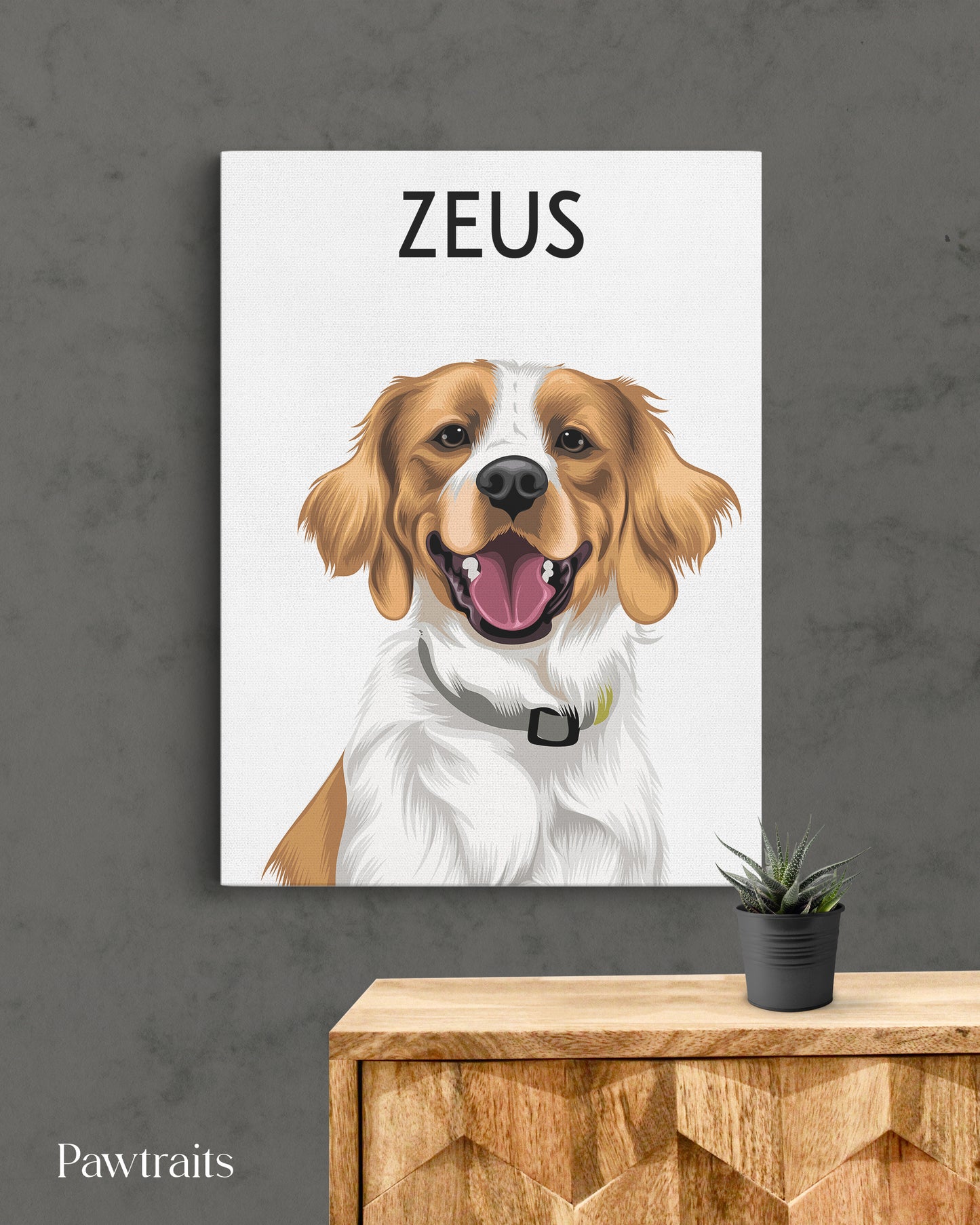 Modern Vector Art - Персонализиран портрет на канвас