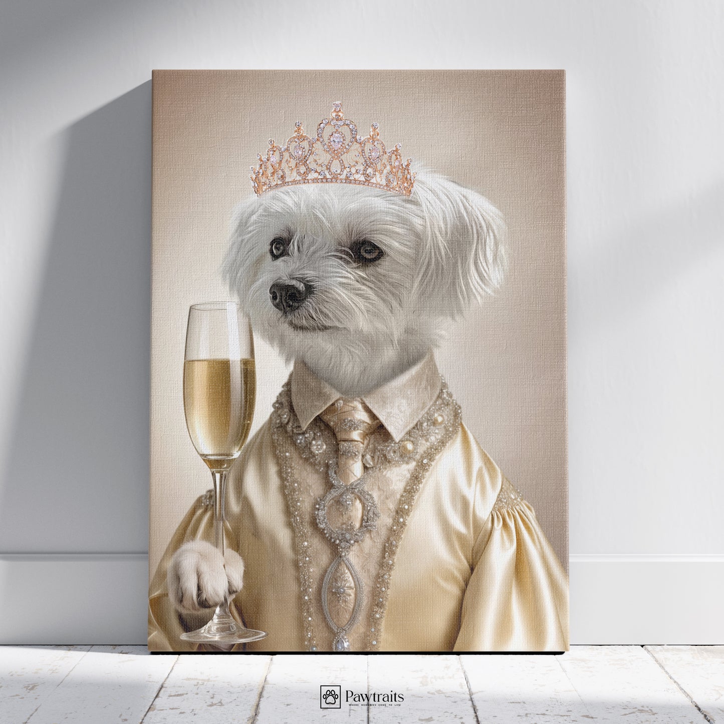 Champagne - Персонализиран портрет на канвас