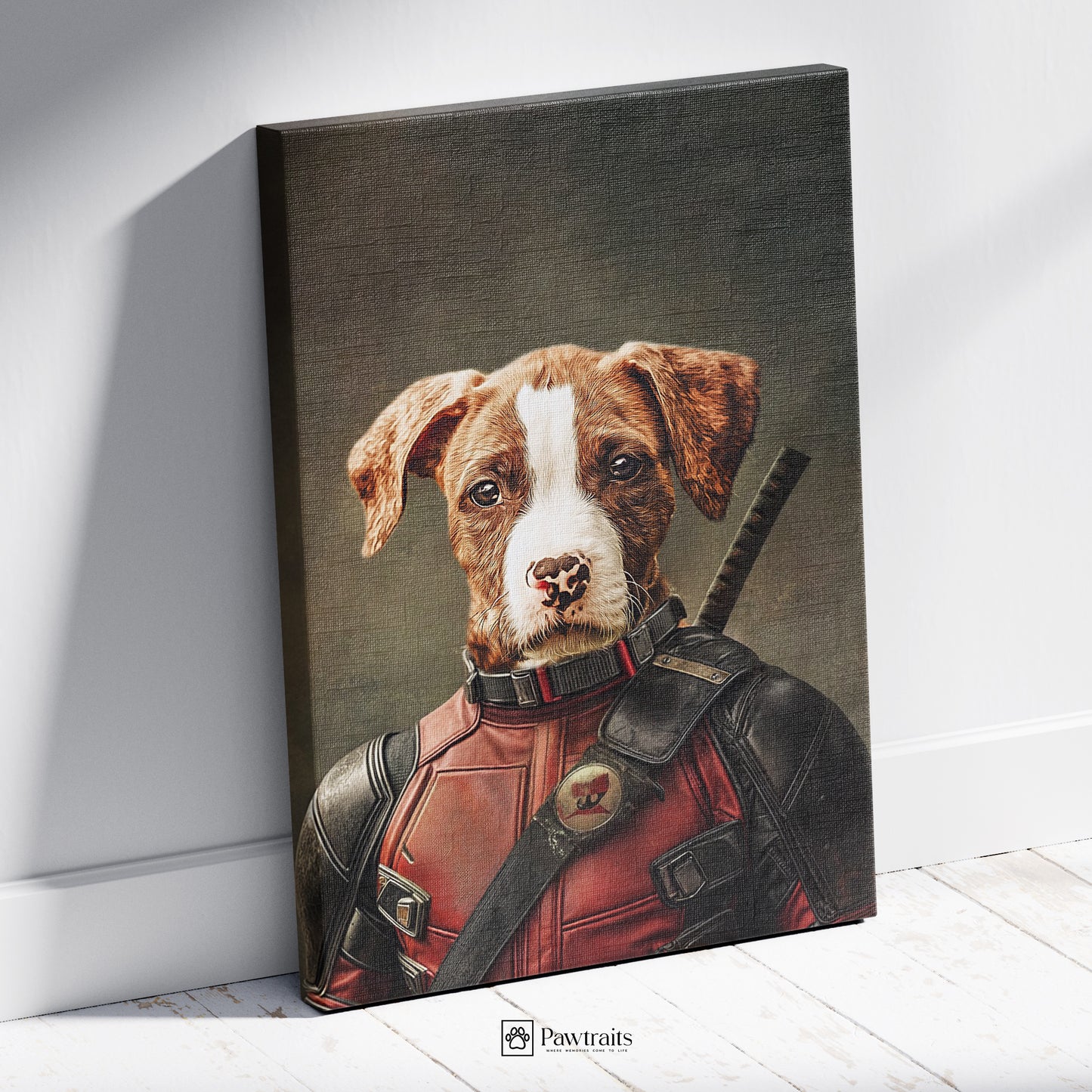 Paws of Deadpool - Персонализиран портрет на канвас