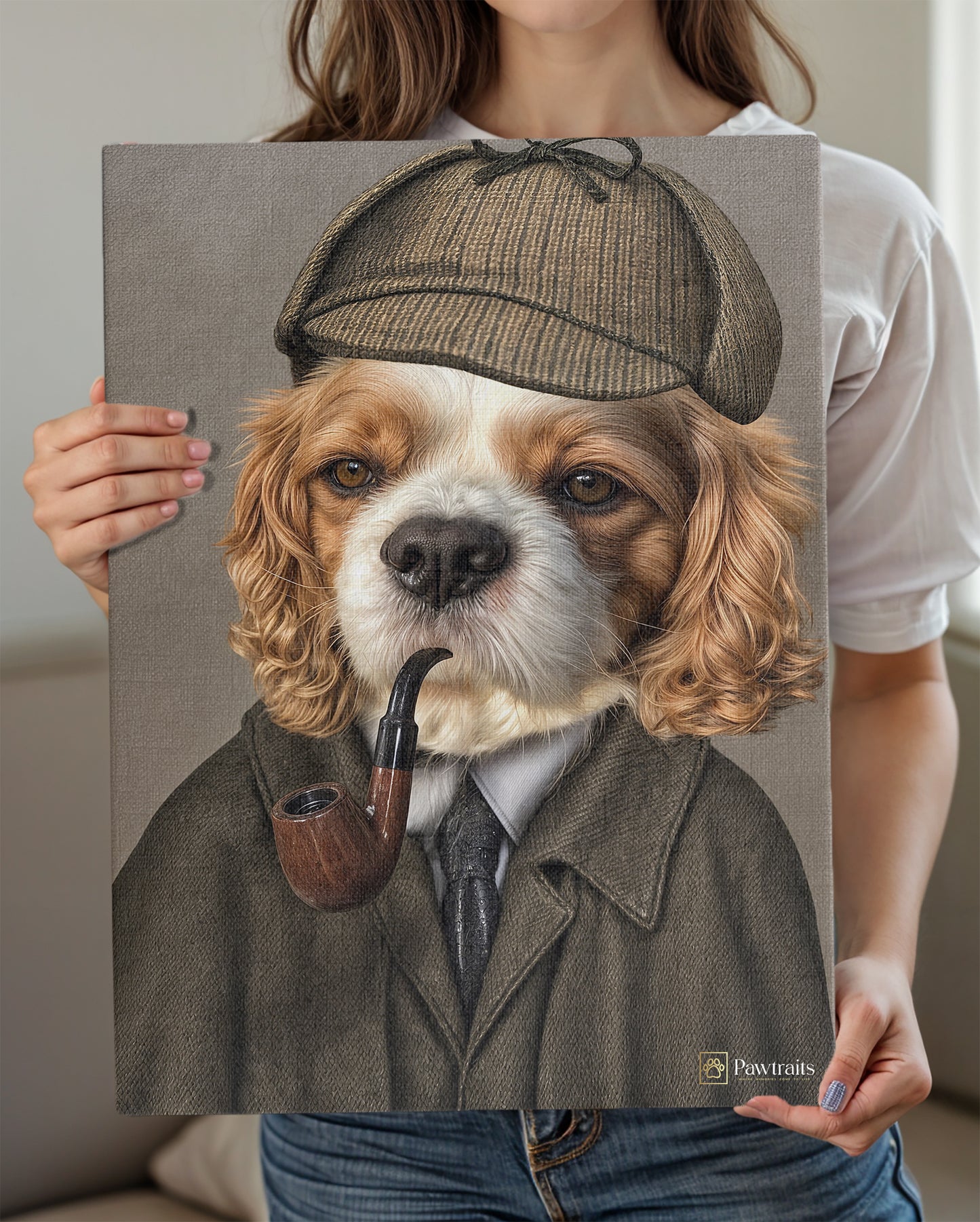 Detective Charles - Персонализиран портрет на канвас