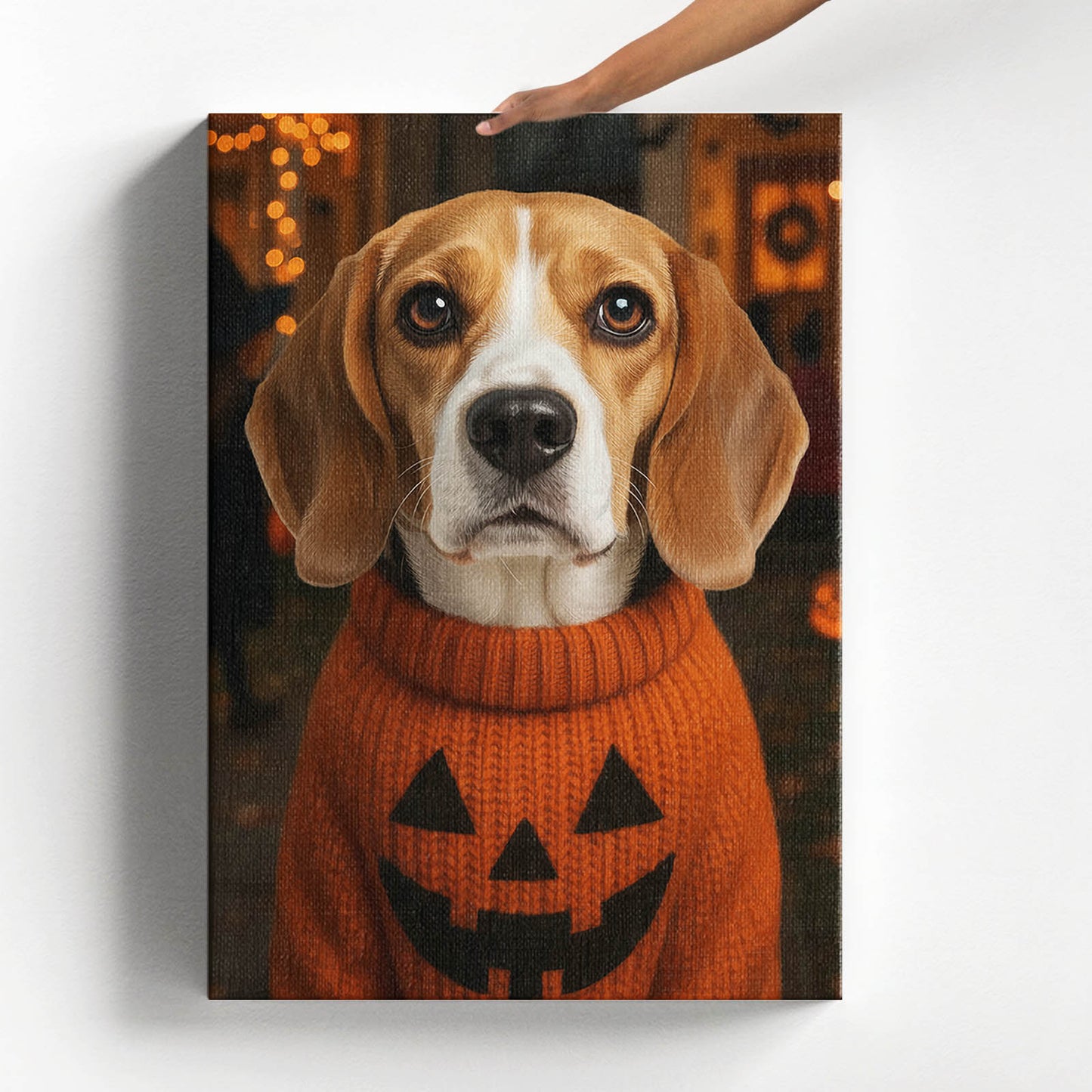 Jack-O-Lantern Sweater - Персонализиран портрет на канвас