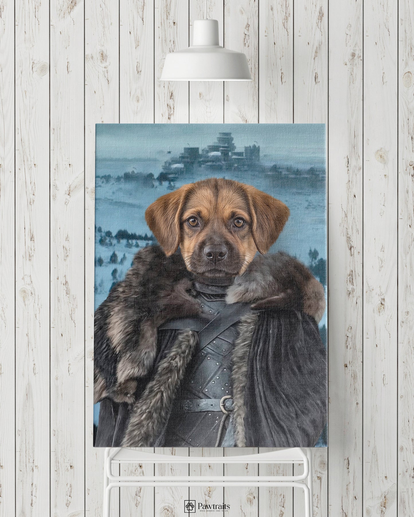 Jon Pup Snow - Персонализиран портрет на канвас