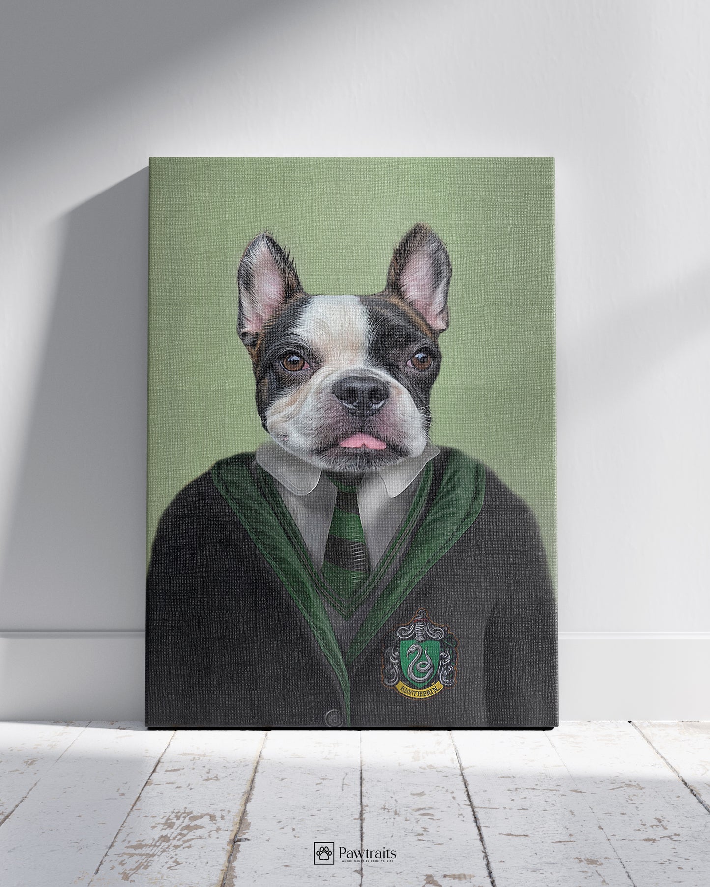 Slytherin Dark Wizard - Персонализиран портрет на канвас