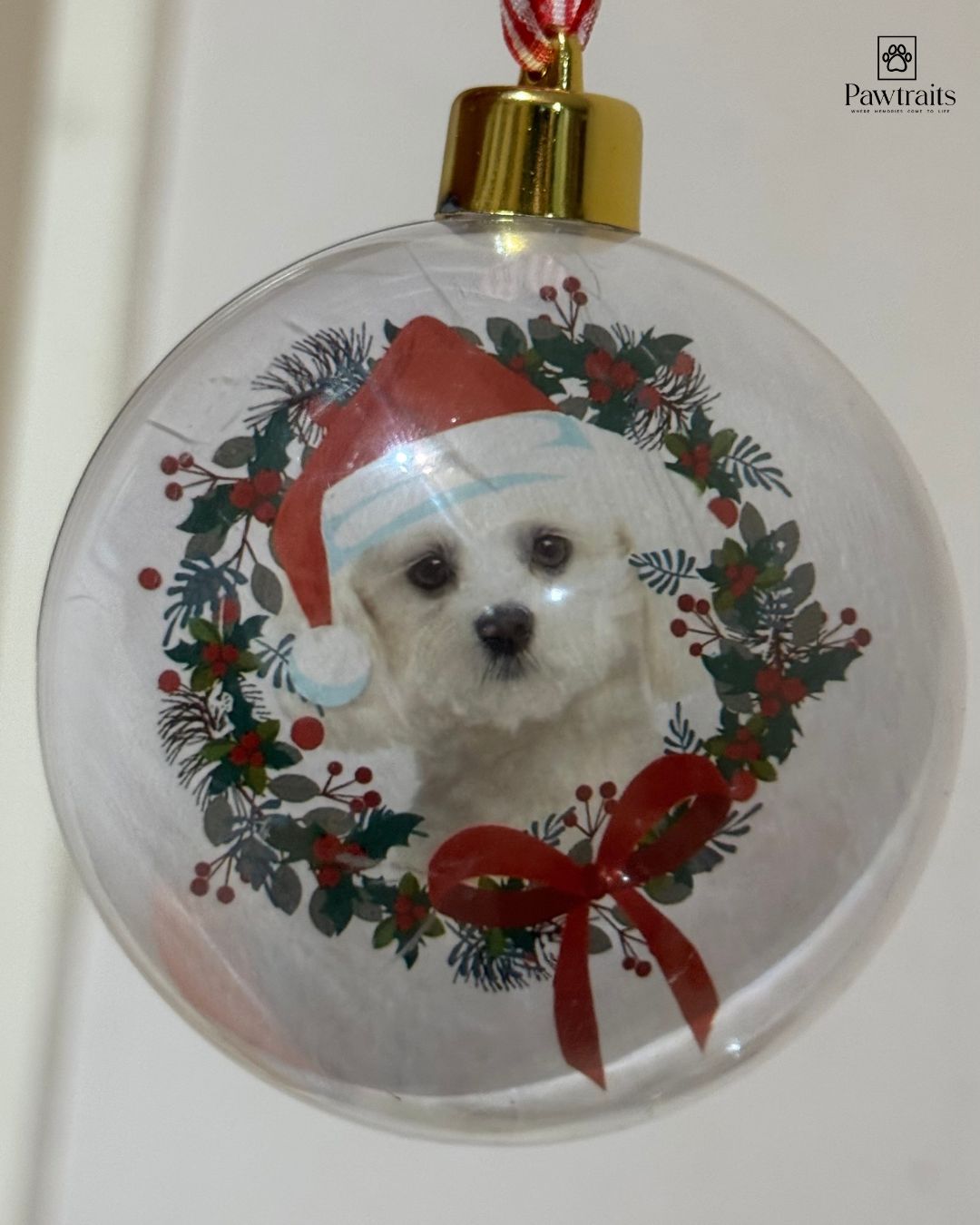 Персонализиран новогодишен лампион од милениче - Топка