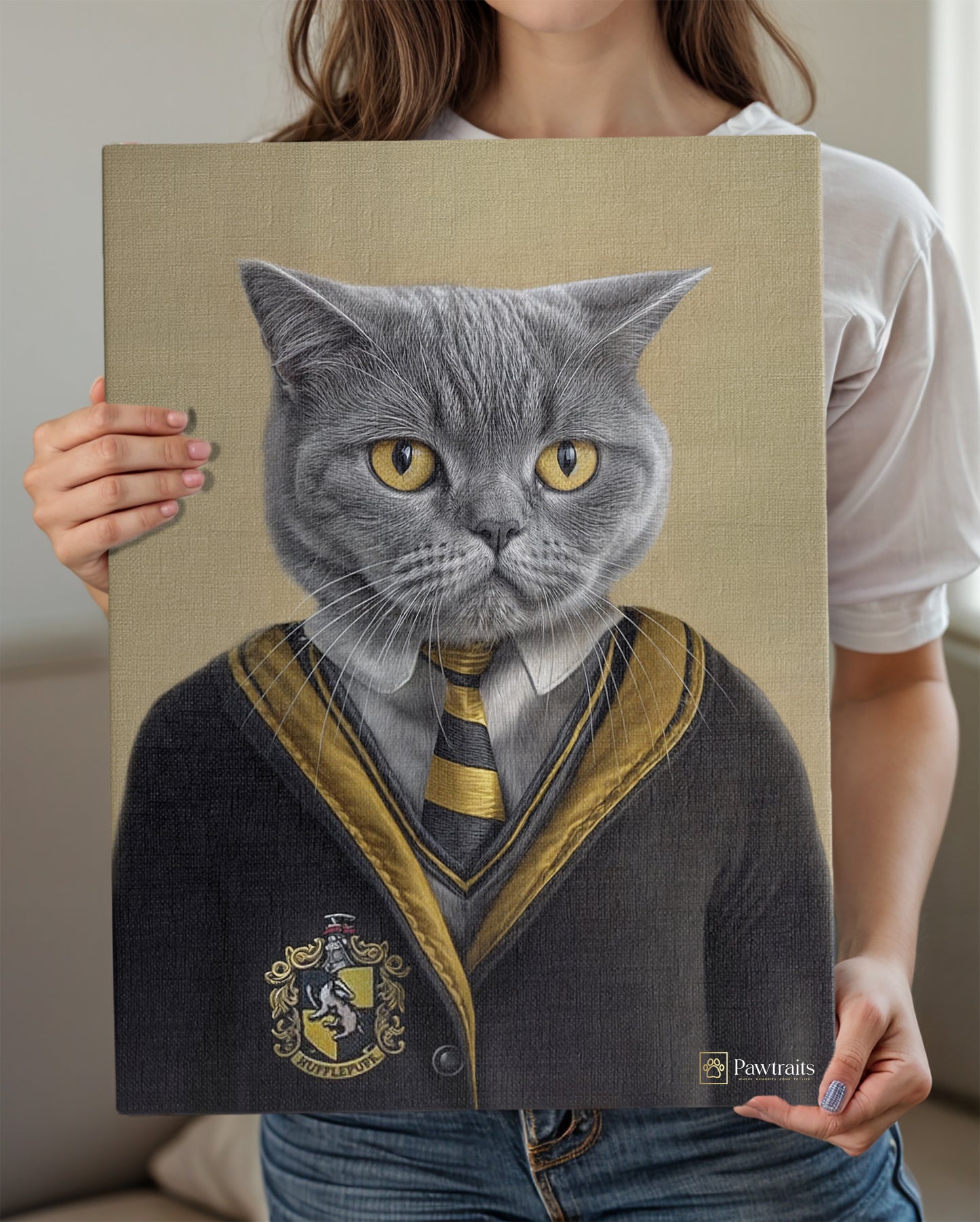 Hufflepuff Herbologist - Персонализиран портрет на канвас