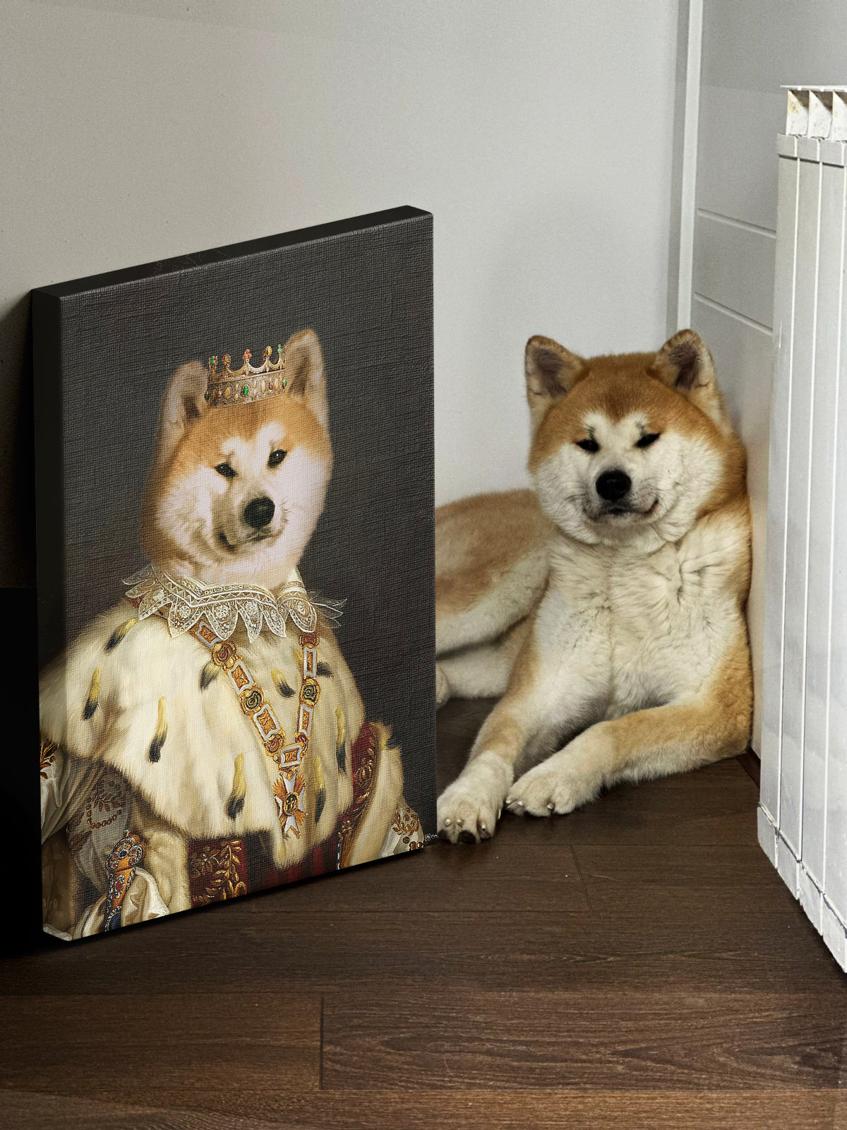 The Canine King - Персонализиран портрет на канвас
