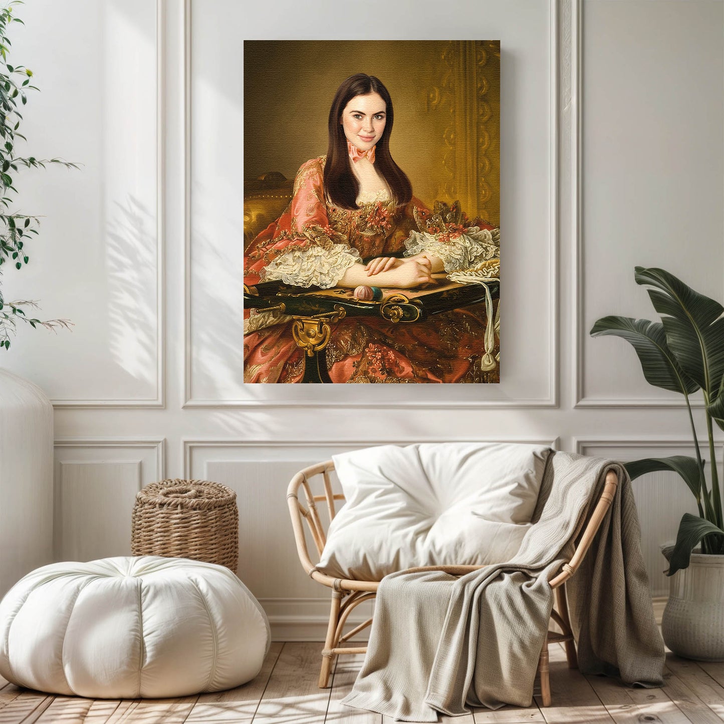 The Rococo Lady - Персонализиран портрет на канвас за луѓе