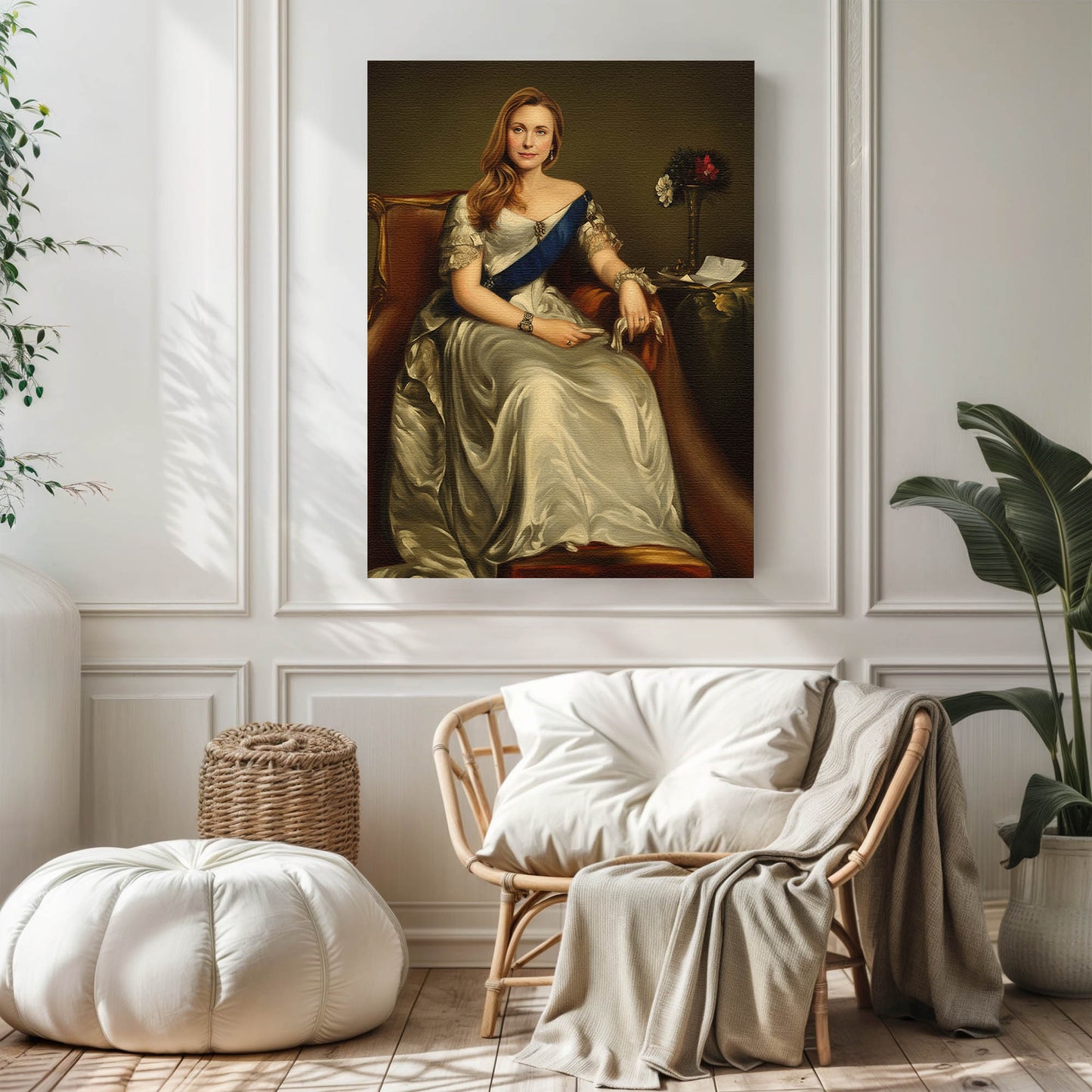 The Silver Regent - Персонализиран портрет на канвас за луѓе