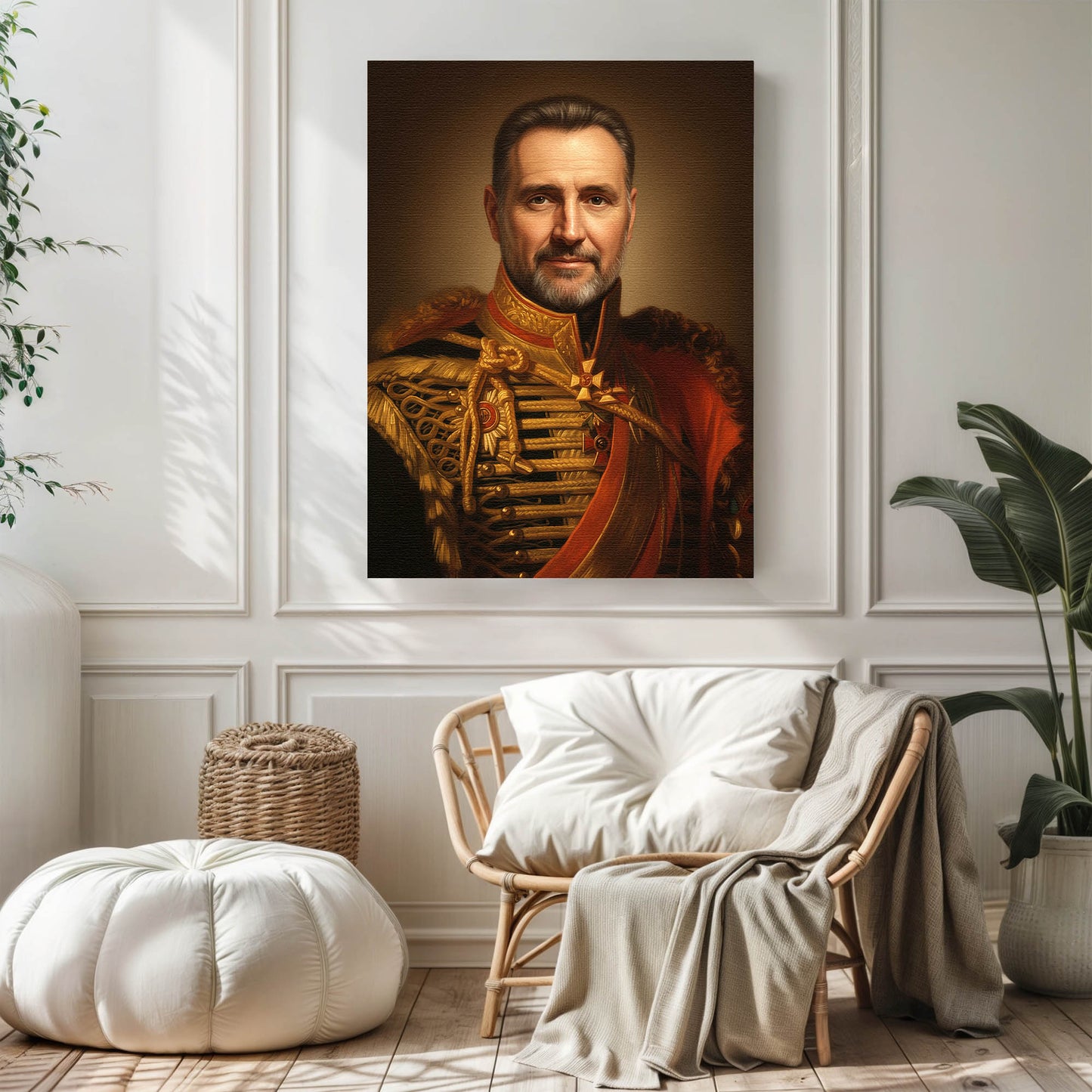 The Battleborn King - Персонализиран портрет на канвас за луѓе