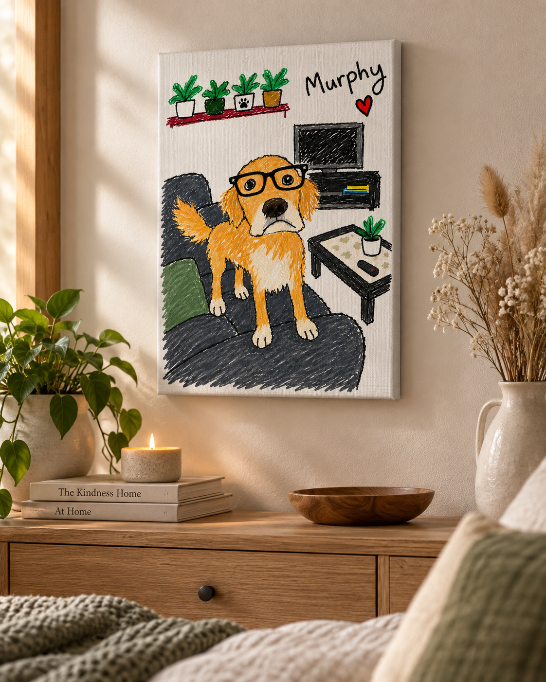 Clumsy Paint Drawing – Персонализиран портрет на канвас