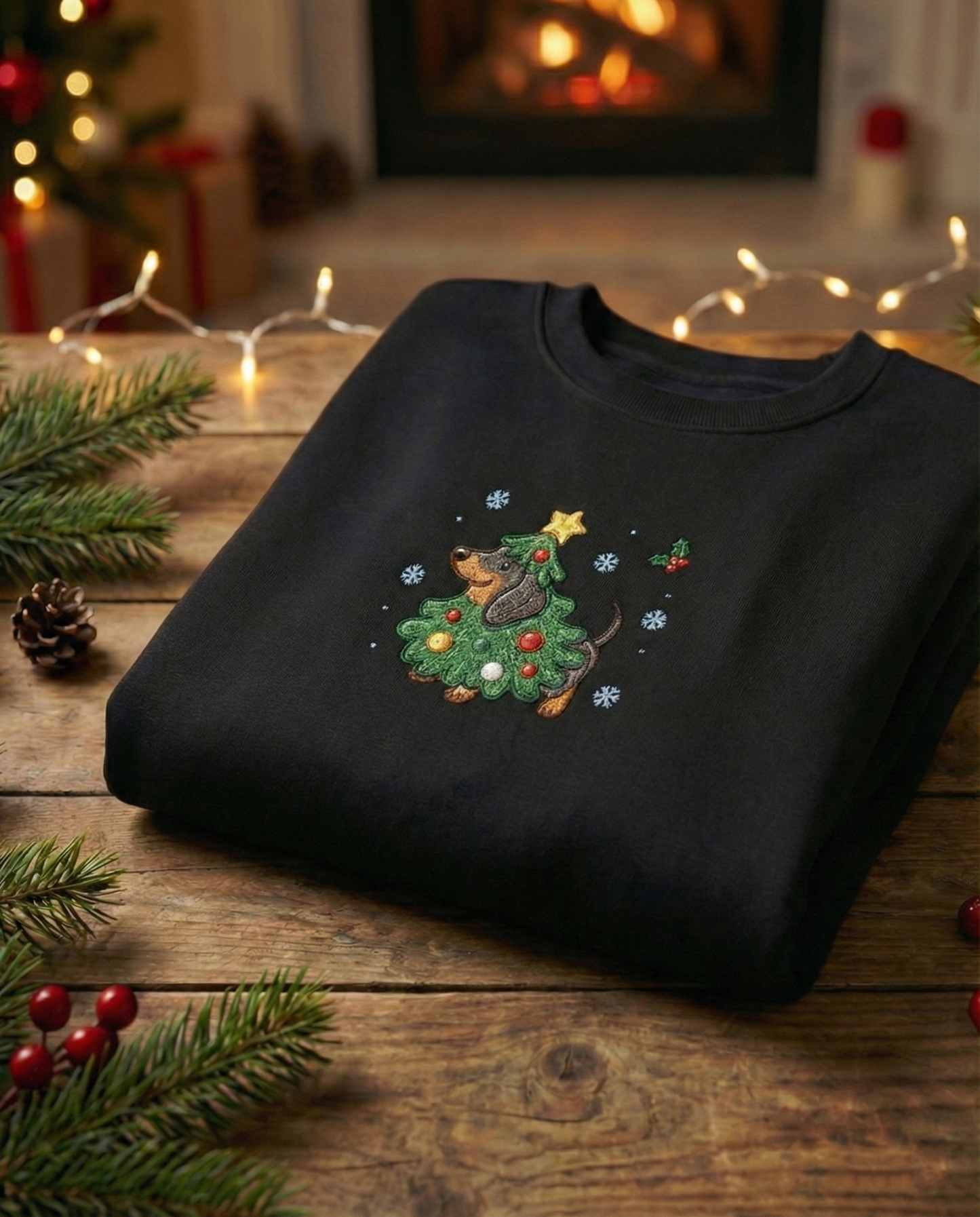 Christmas Dog Tree - Новогодишен блузон (Limited edition)- Персонализиран новогодишен везен блузон со Вашиот миленик (Copy)