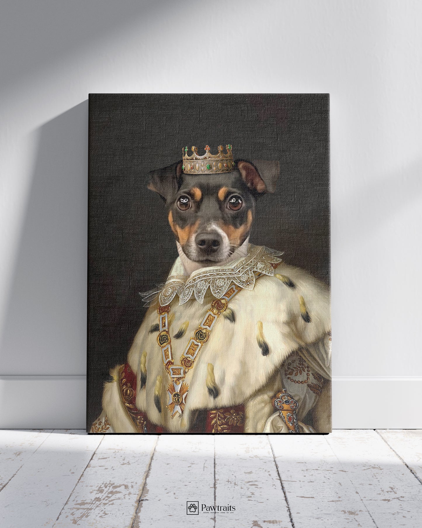 The Canine King - Персонализиран портрет на канвас
