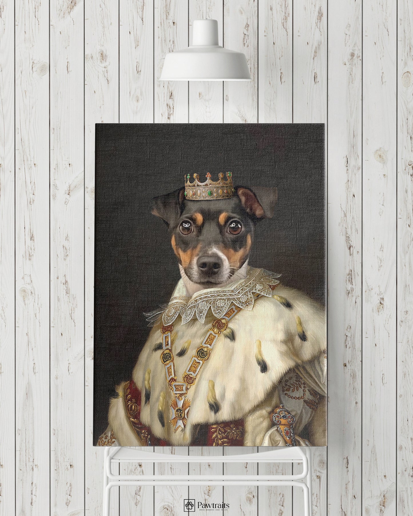 The Canine King - Персонализиран портрет на канвас