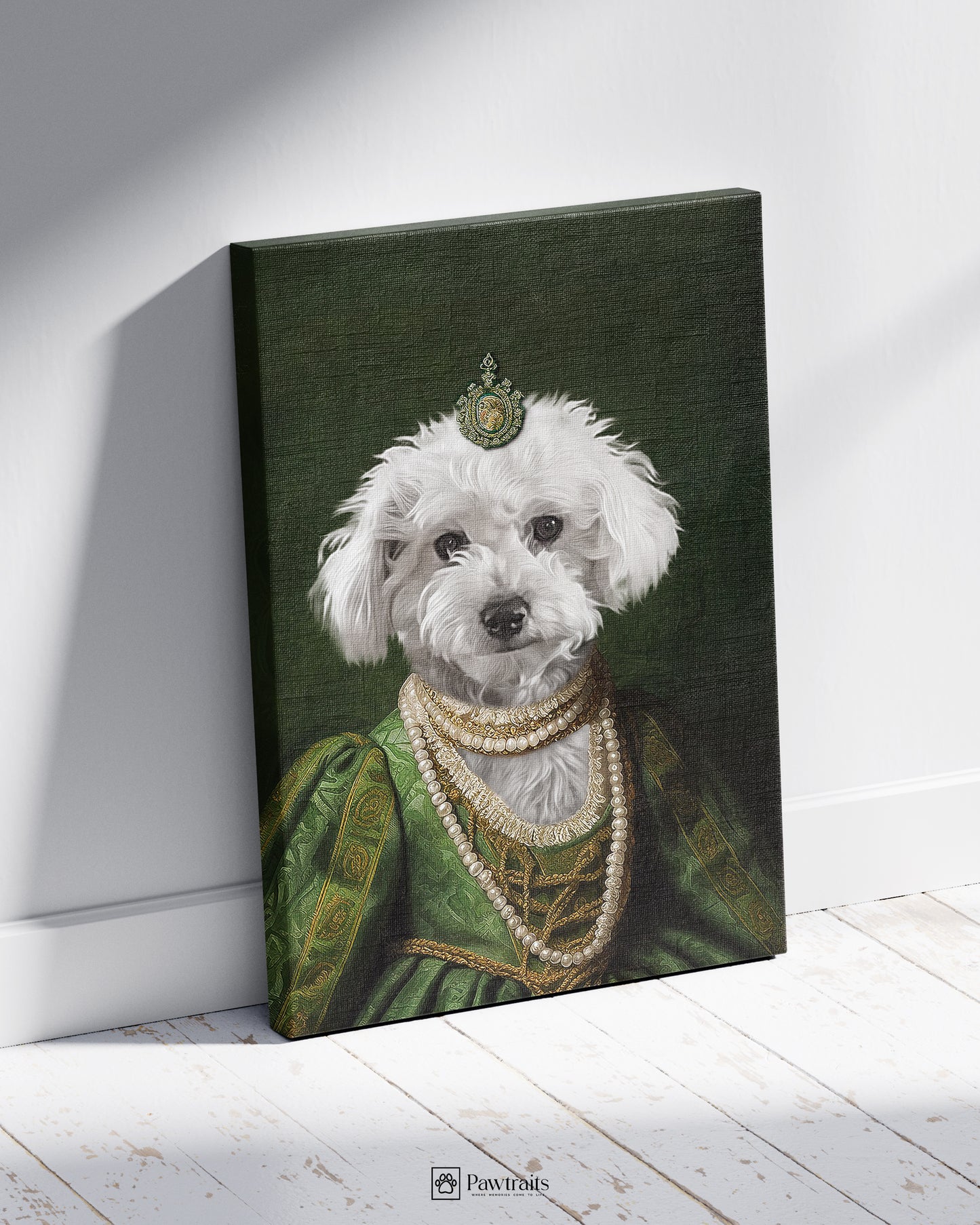The Green Pearl Princess - Персонализиран портрет на канвас