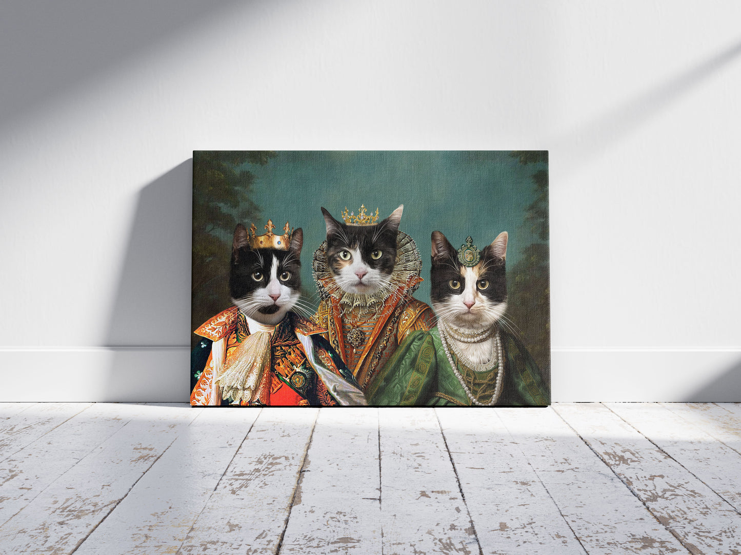 The Royal Kitten Trio - Персонализиран портрет за миленици
