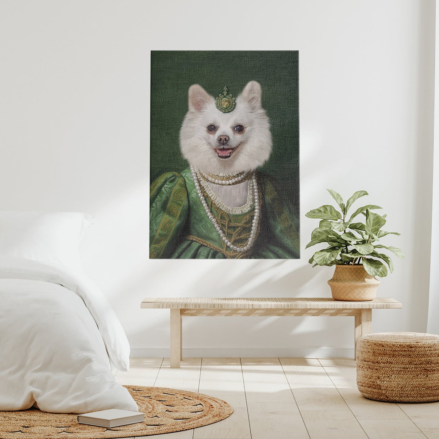 The Green Pearl Princess - Персонализиран портрет на канвас