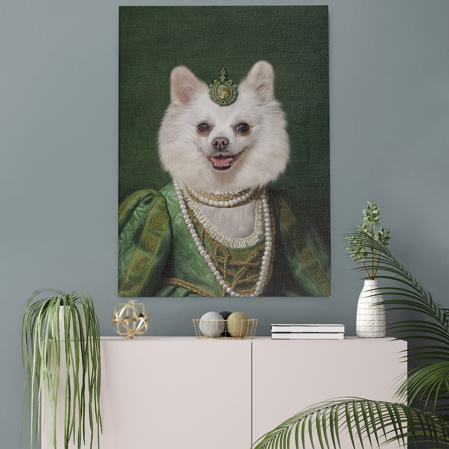 The Green Pearl Princess - Персонализиран портрет на канвас