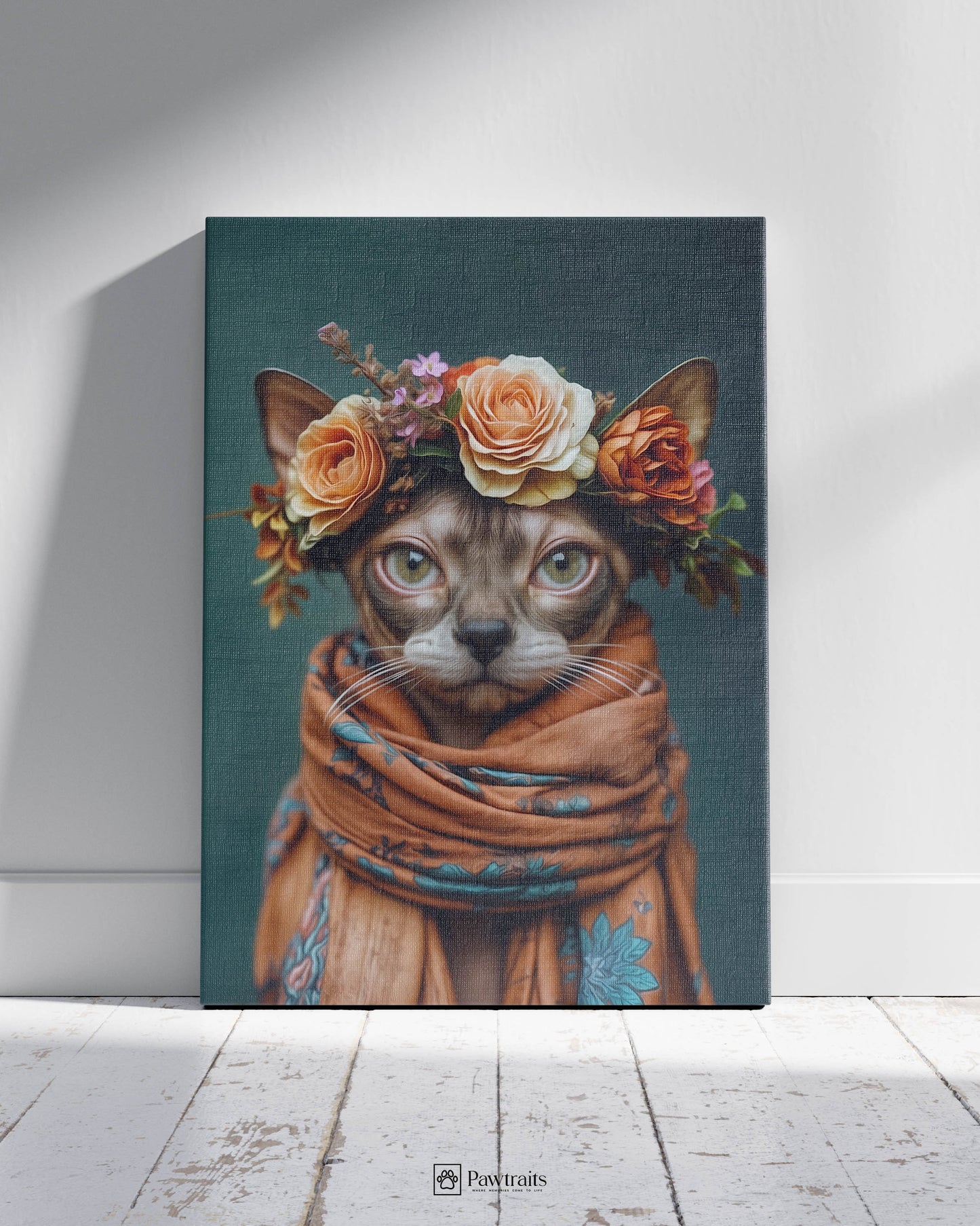 Boho Bloom - Персонализиран портрет на канвас