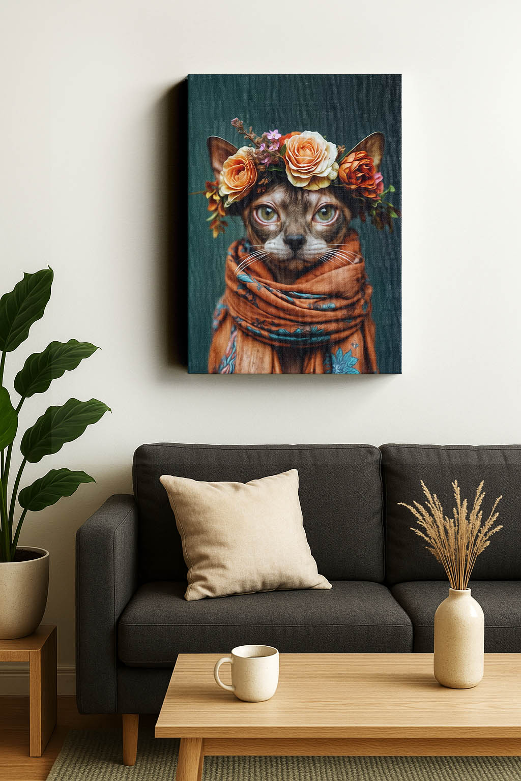 Boho Bloom - Персонализиран портрет на канвас