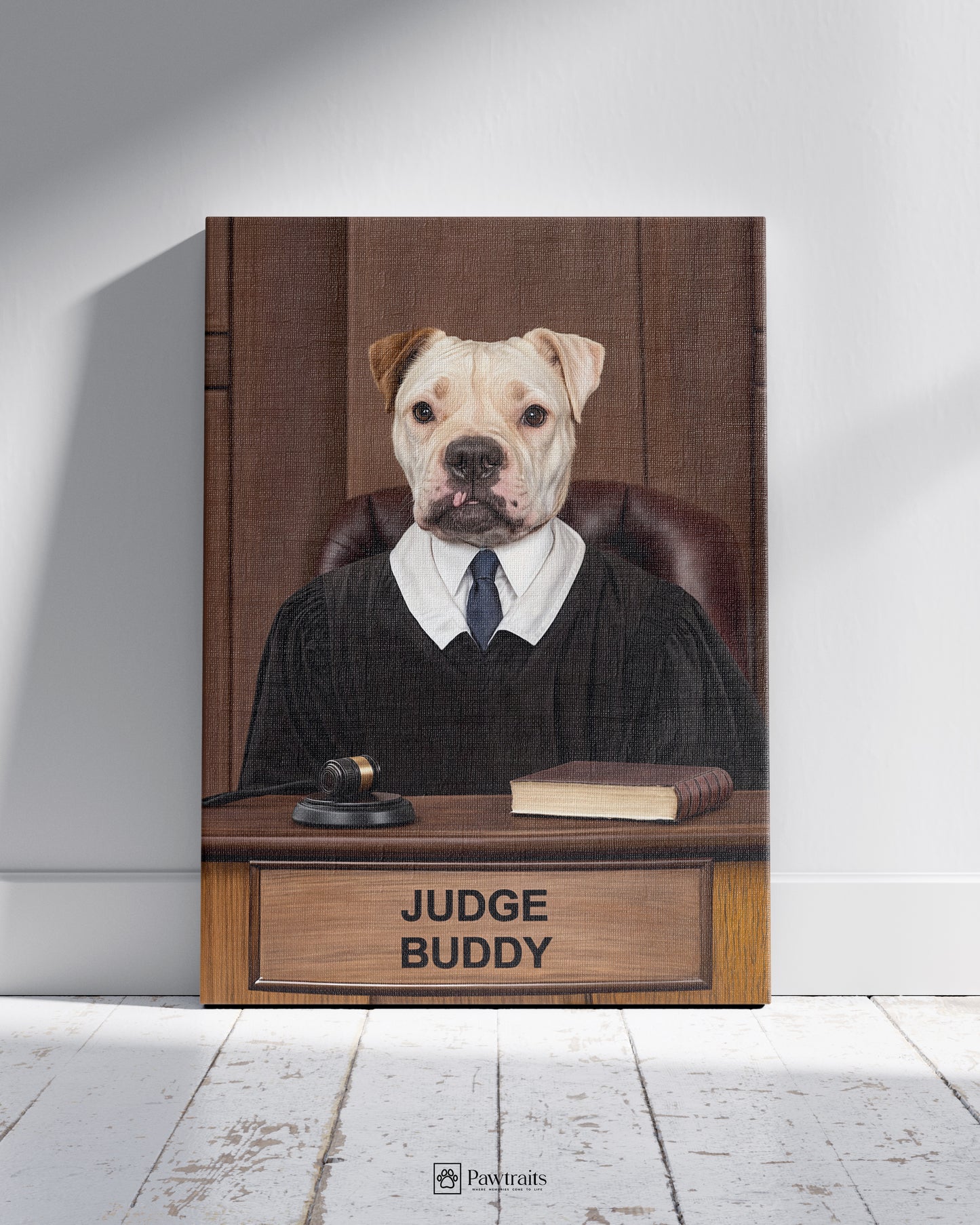 Court Canine - Персонализиран портрет на канвас
