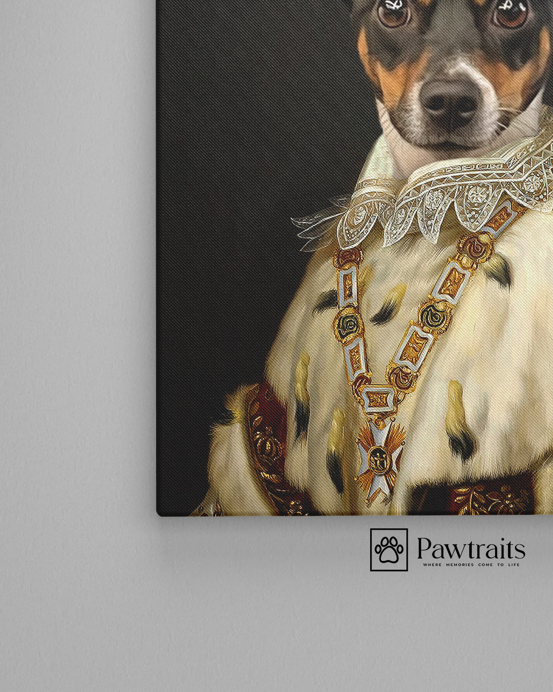 The Canine King - Персонализиран портрет на канвас