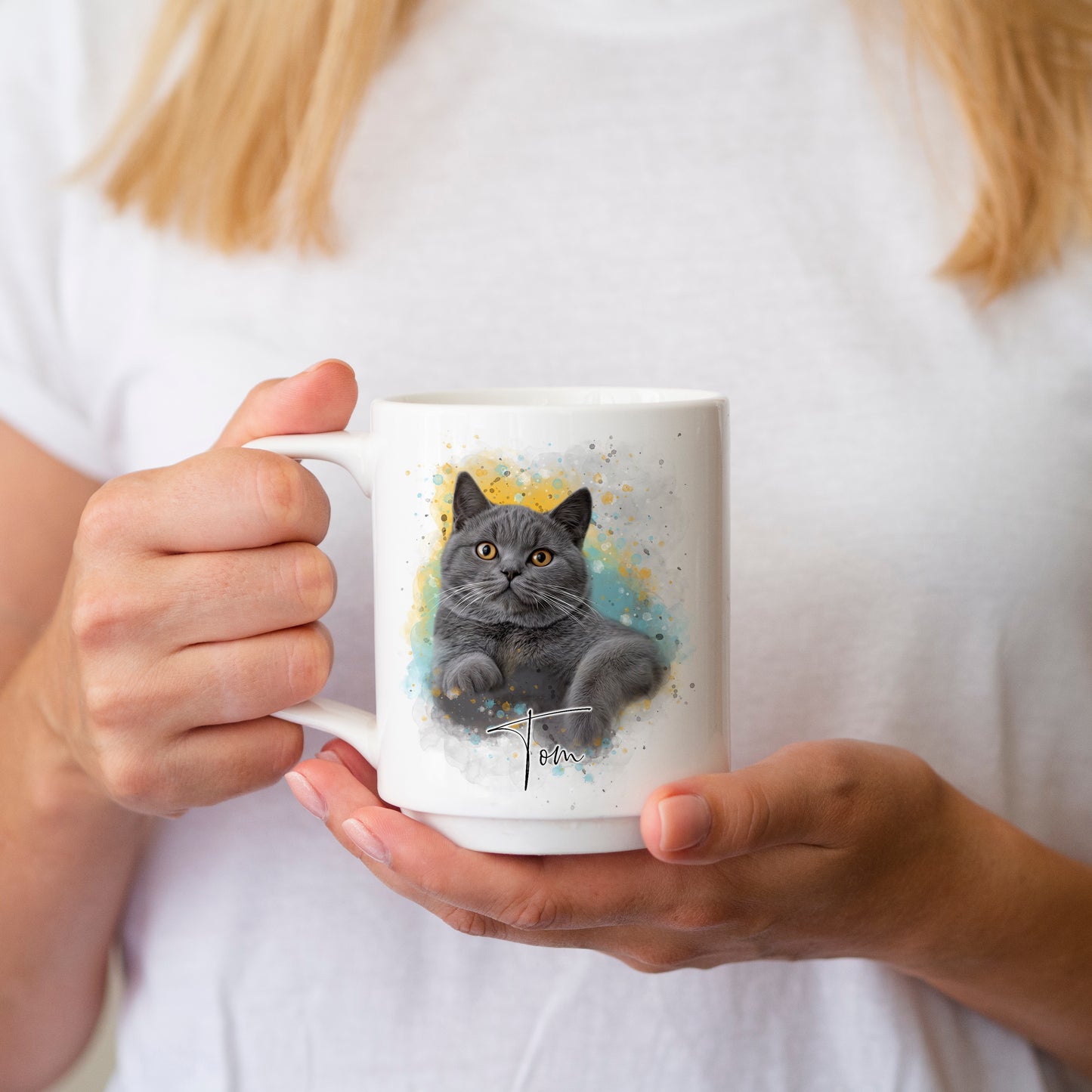 Персонализирана шолја од милениче - Watercolor Art