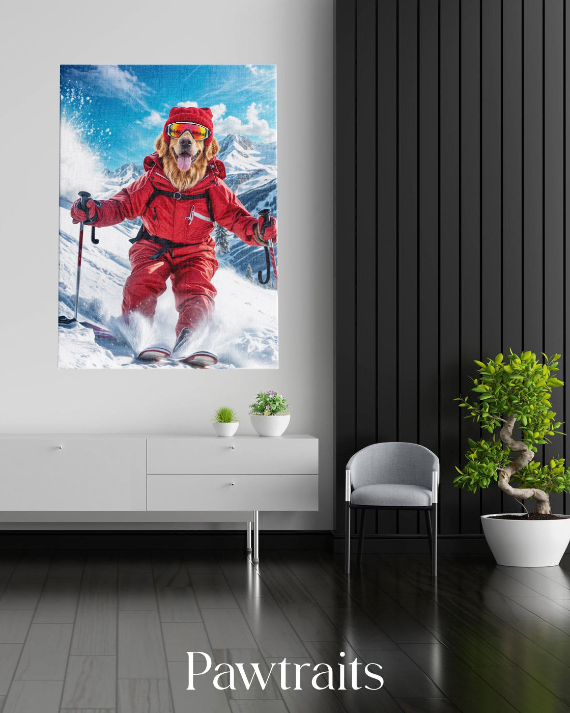 Ski Buddy - Персонализиран портрет на канвас
