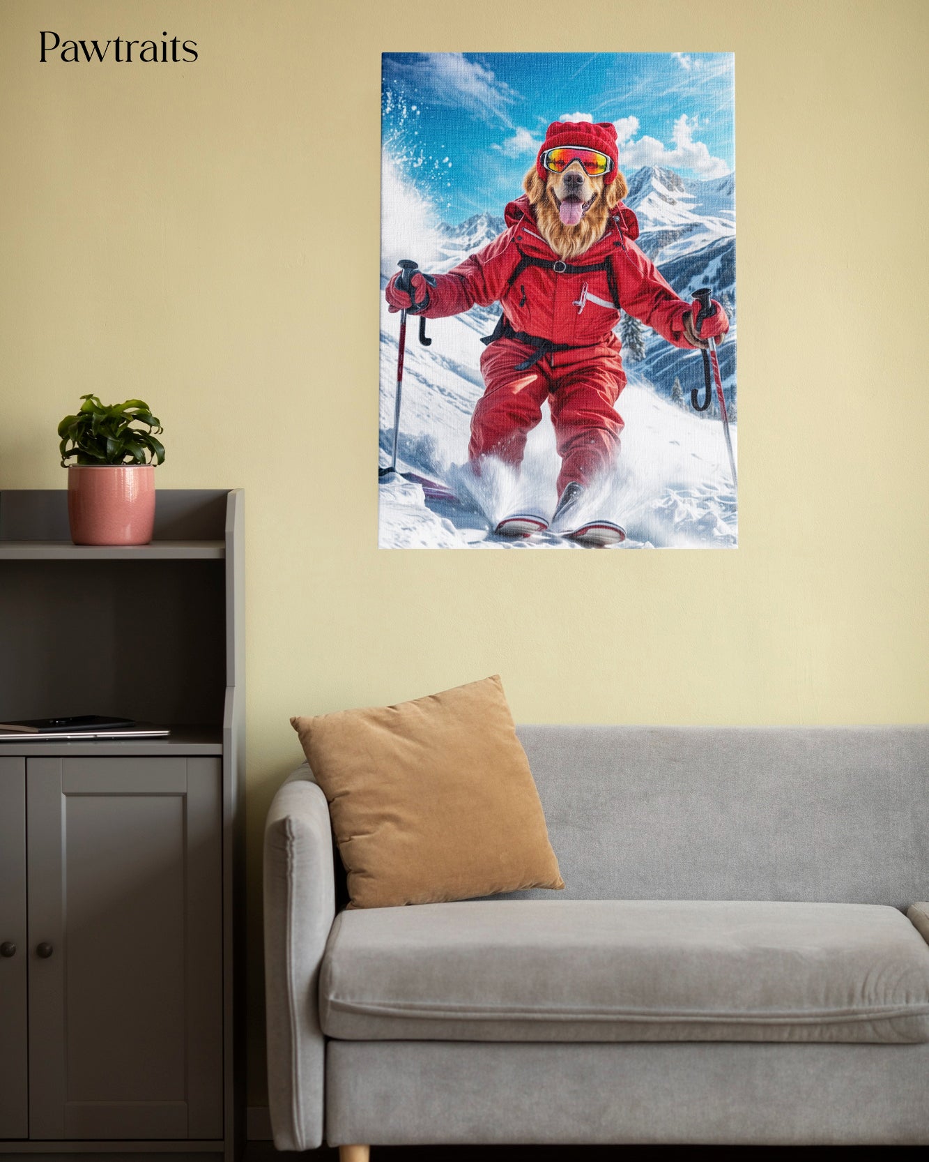 Ski Buddy - Персонализиран портрет на канвас