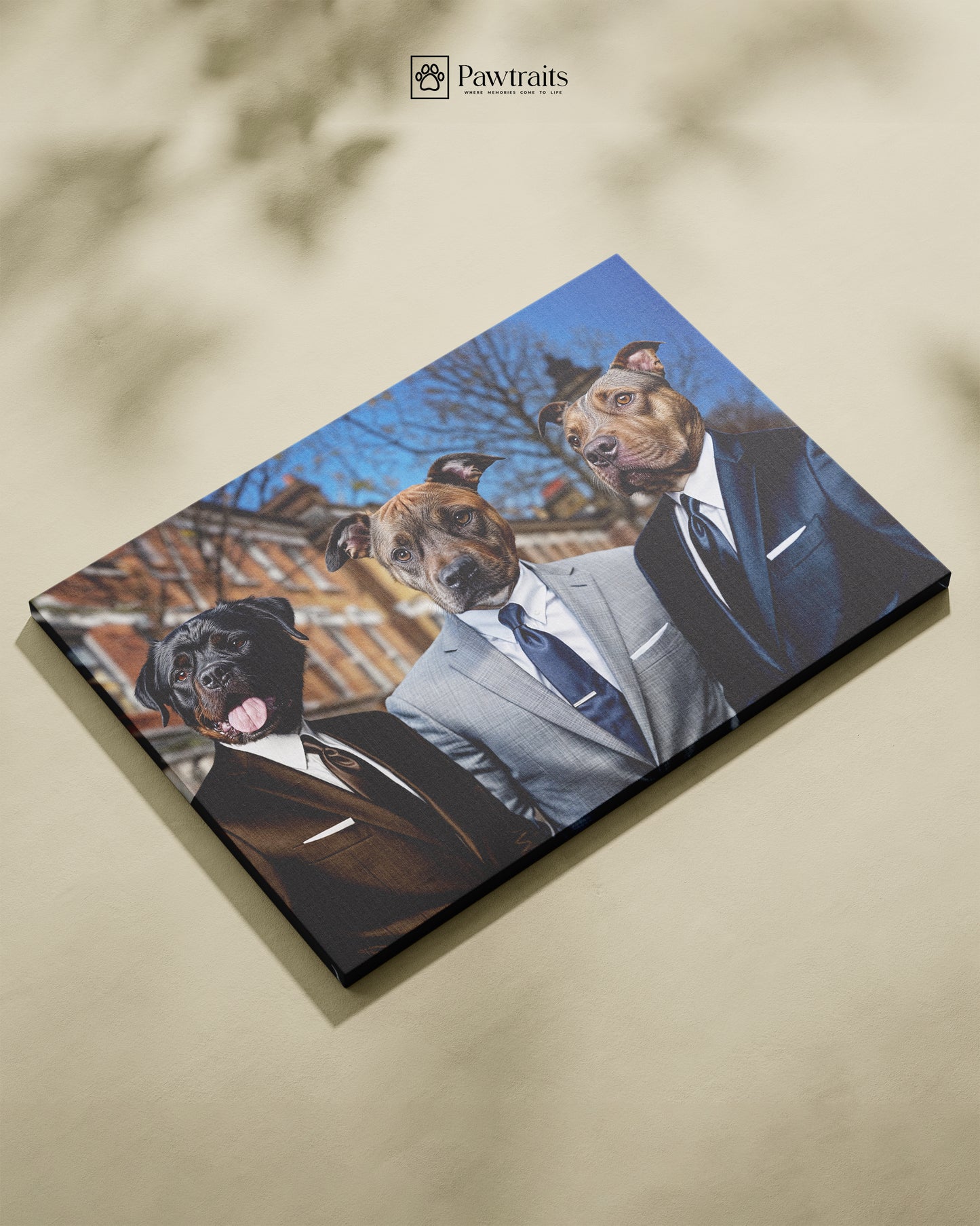 Gentlemen Suits Trio - Персонализиран портрет за миленици