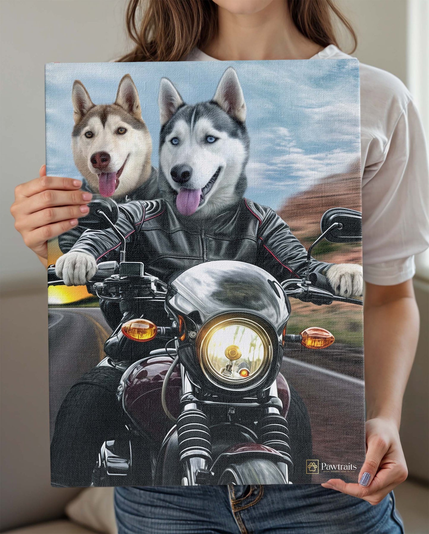 Paw Riders - Персонализиран портрет на канвас