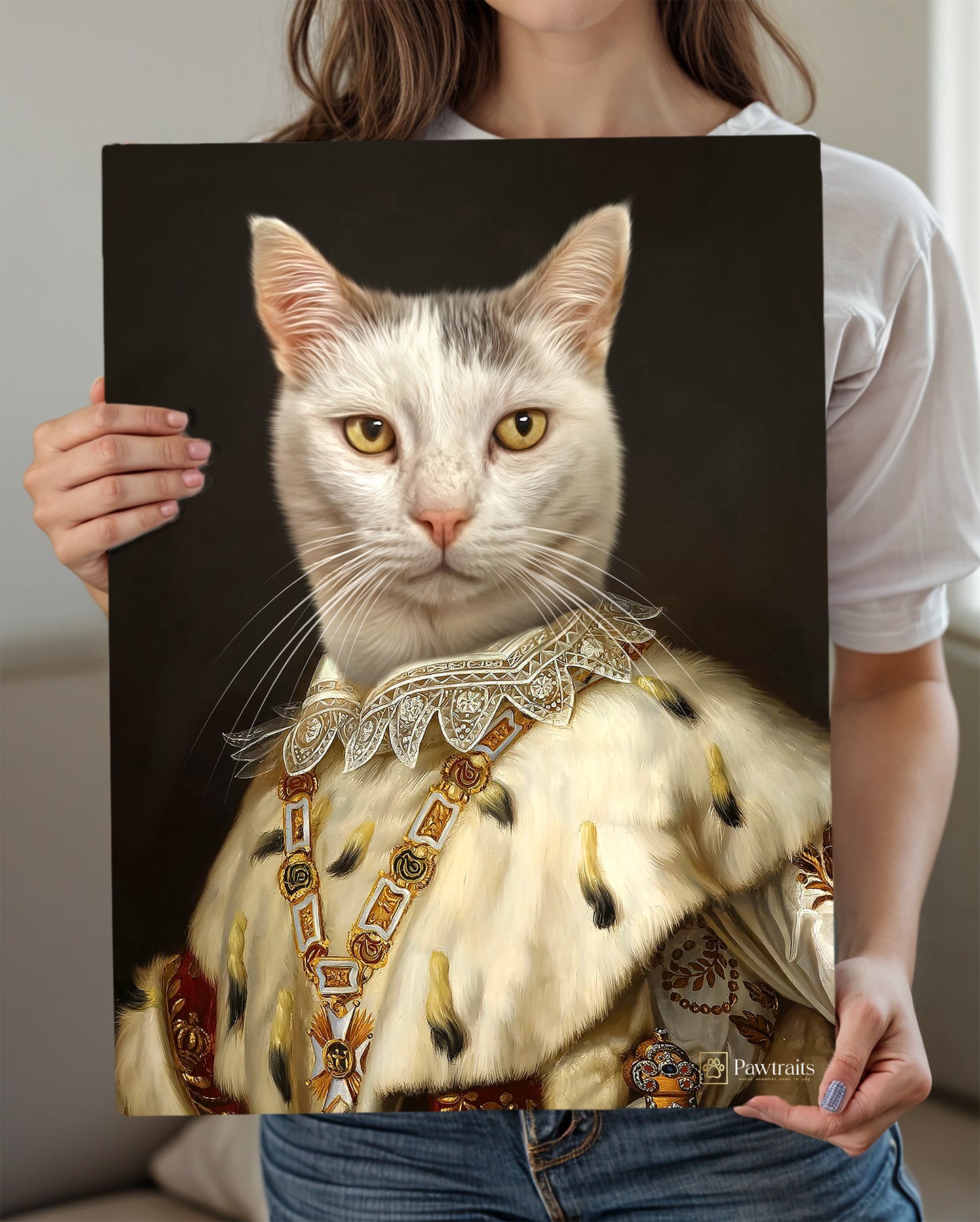 The Canine King - Персонализиран портрет на канвас