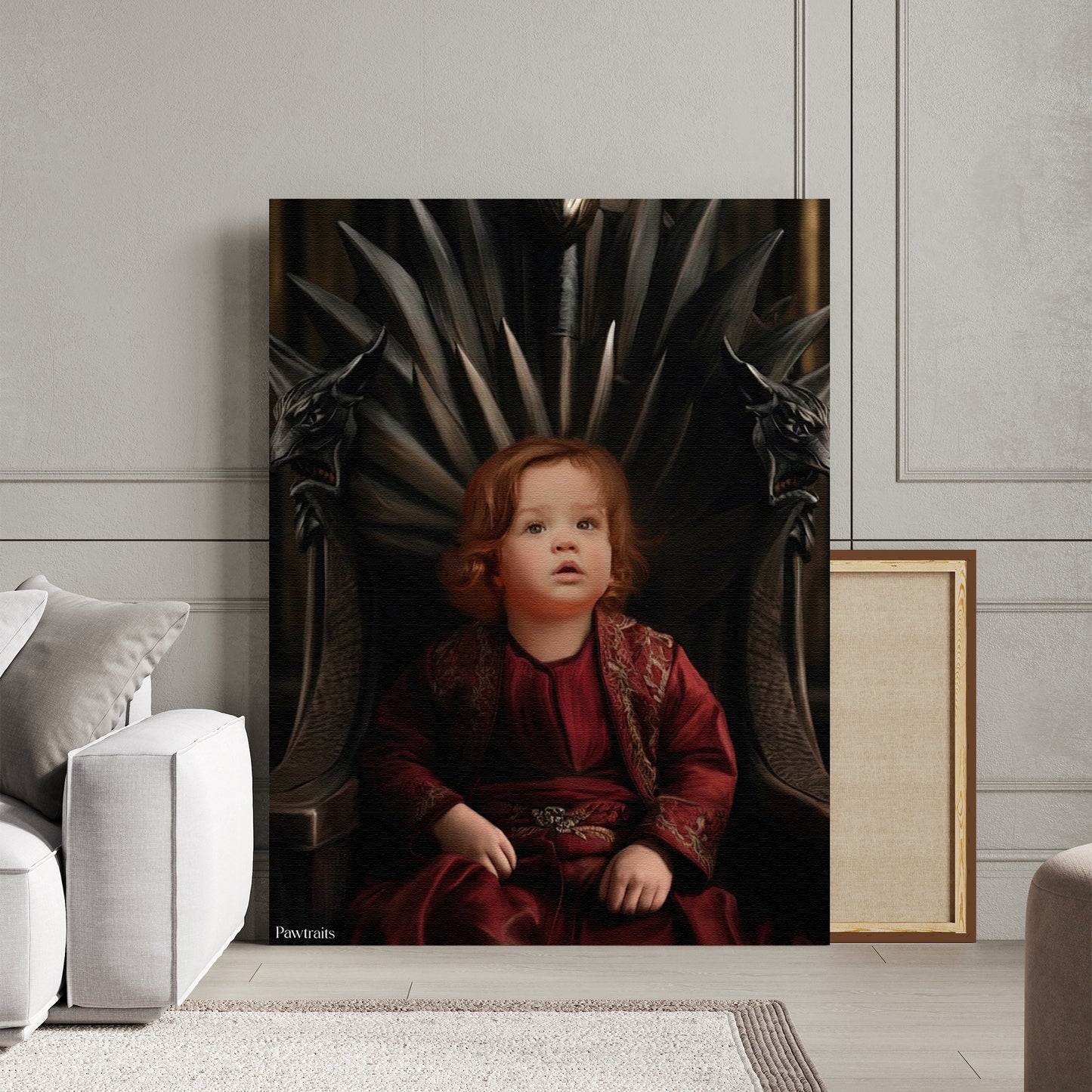 Soft Royal – Персонализиран детски портрет на канвас