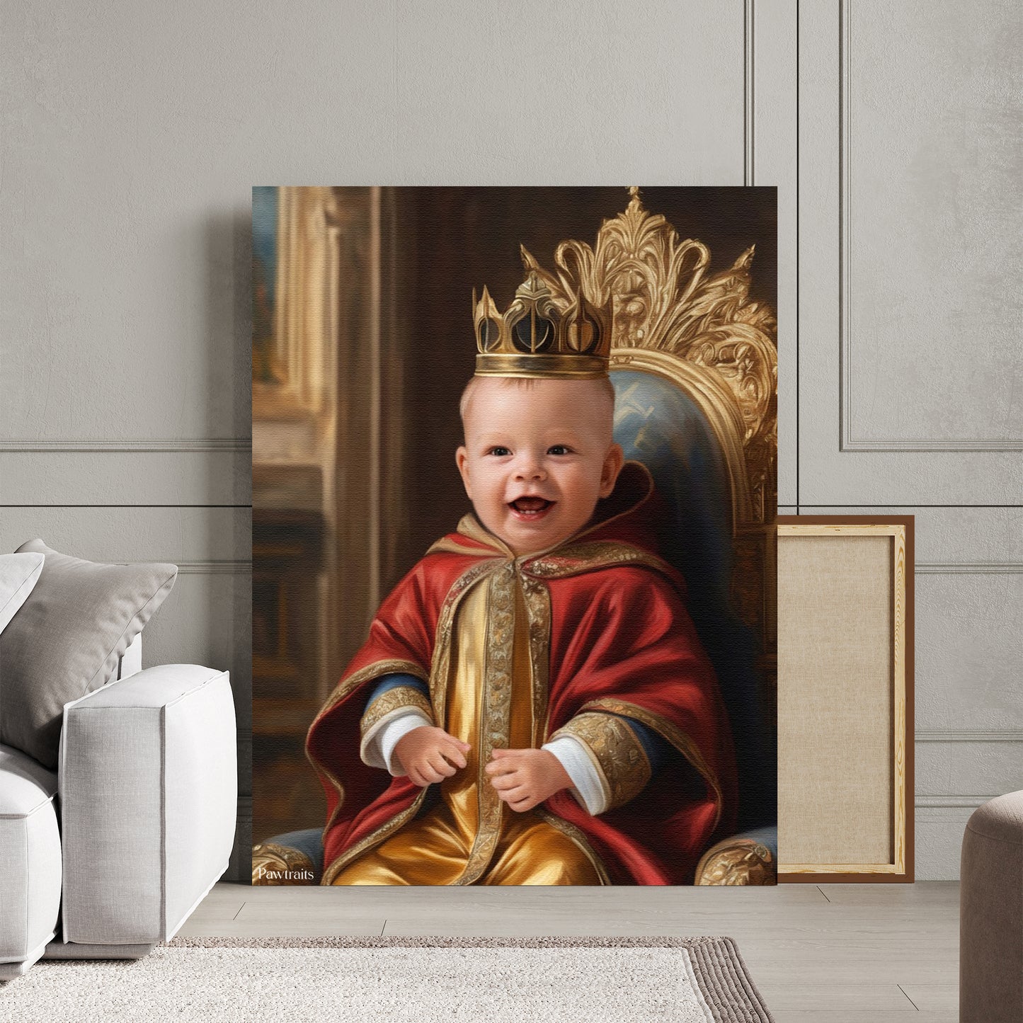 Baby of the Crown – Персонализиран детски портрет на канвас