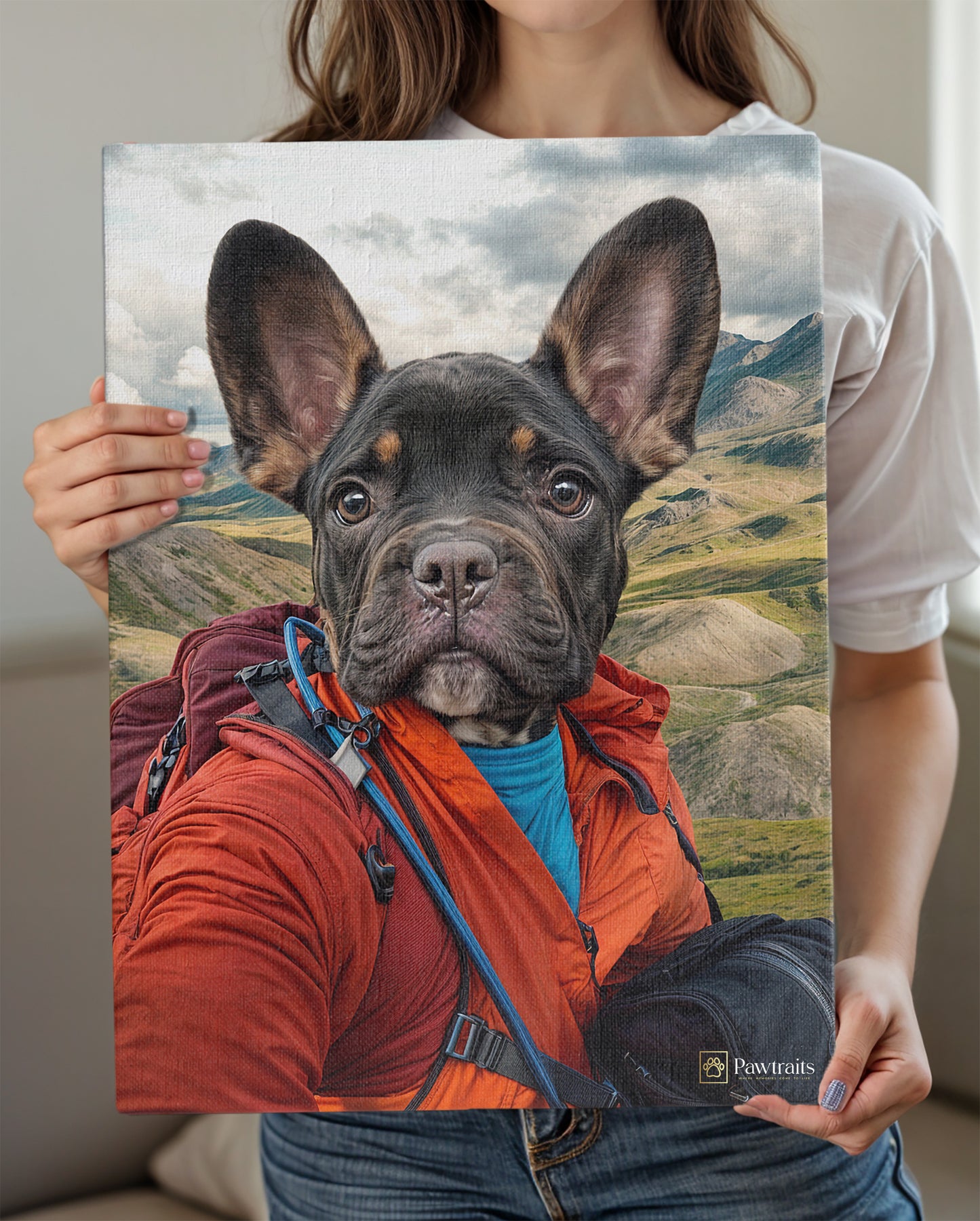 Hiking Buddy - Персонализиран портрет на канвас