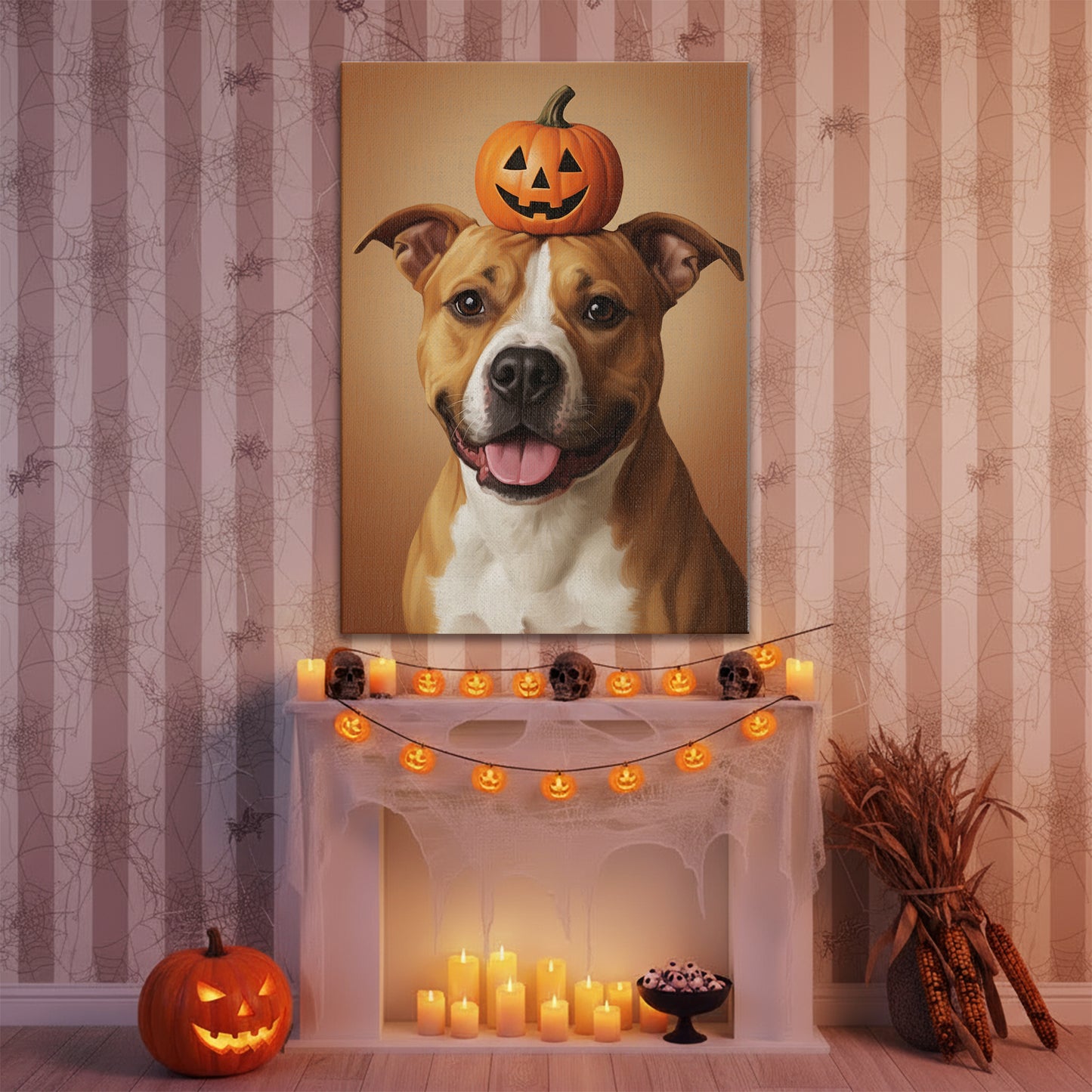 Pumpkin Pup - Персонализиран портрет на канвас