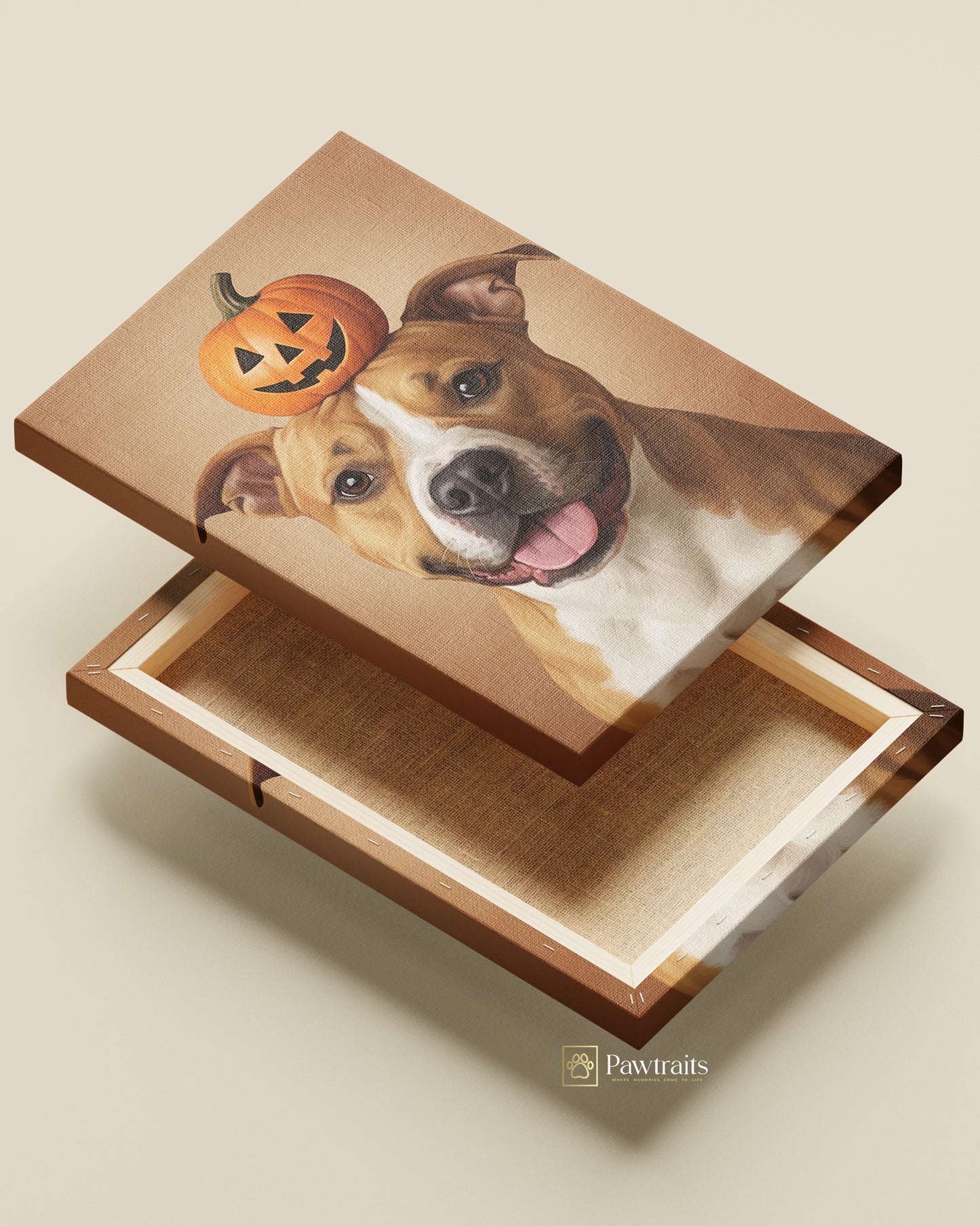 Pumpkin Pup - Персонализиран портрет на канвас